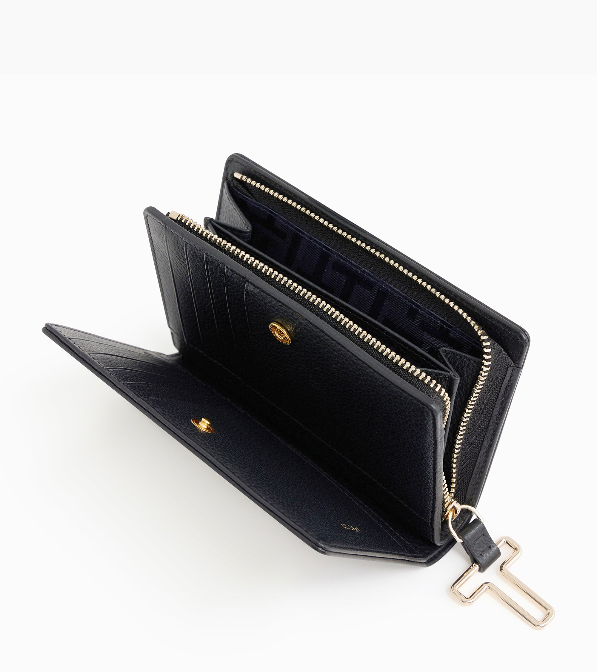 Le Tanneur Juliette portefeuille cuir grainé noir moyen