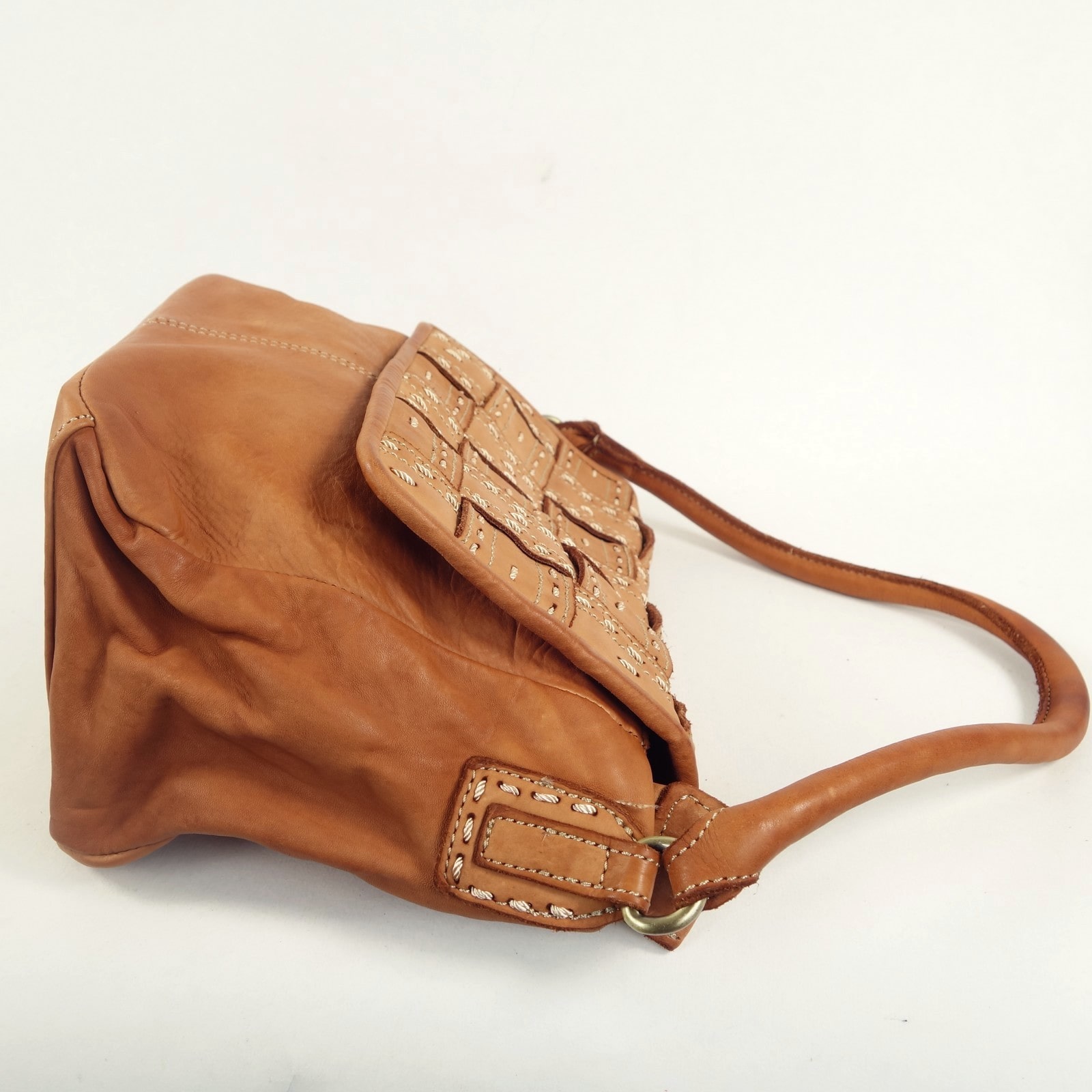 Collection Esprit Cuir Lara Petite Besace Cuir Naturel Vintage