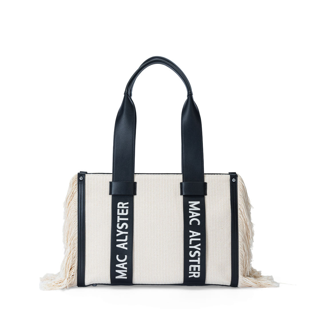 Mac Alyster Clover sac cabas à franges Noir cuir synthétique
