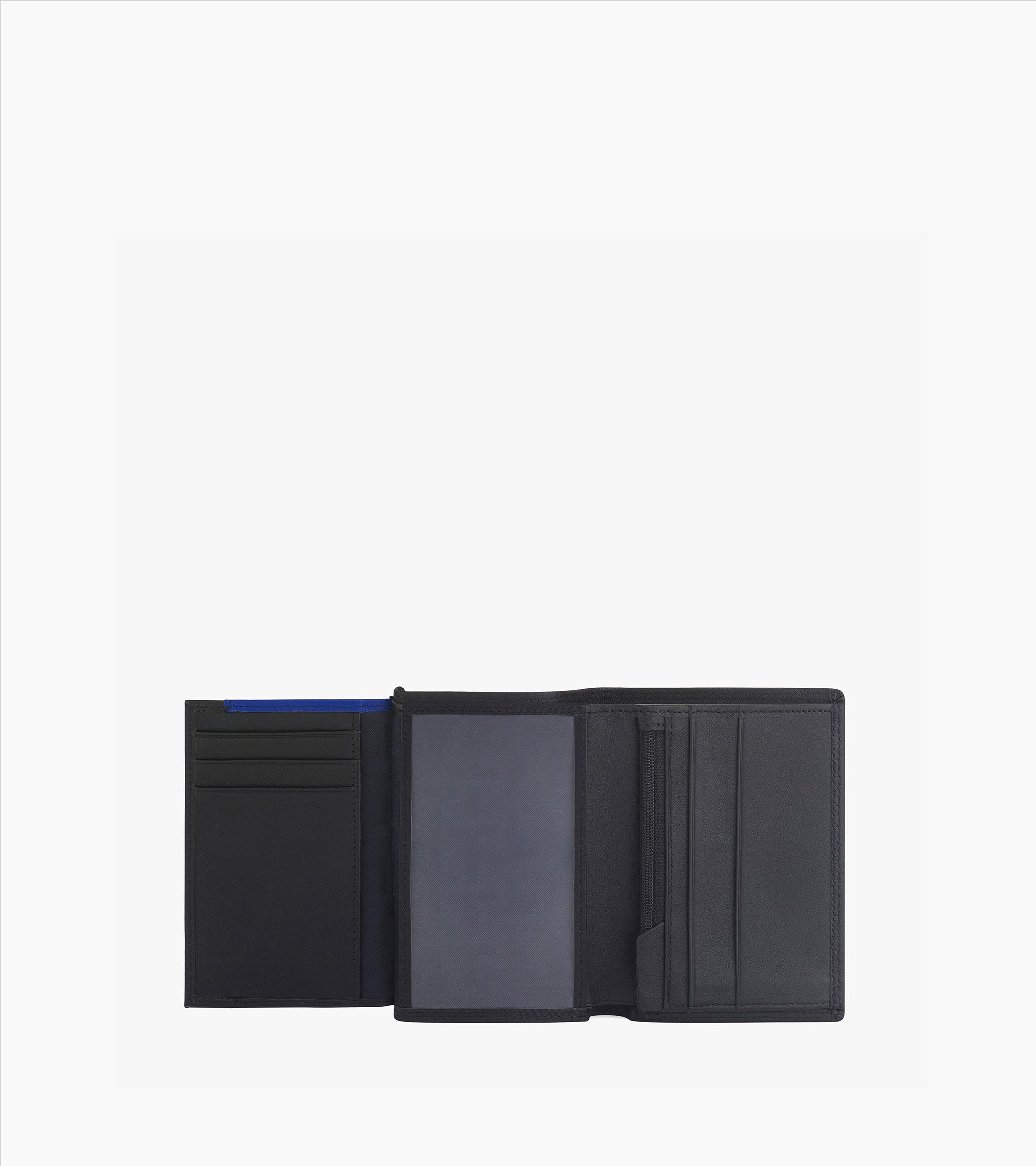 Le Tanneur Martin petit portefeuille vertical zippé cuir noir