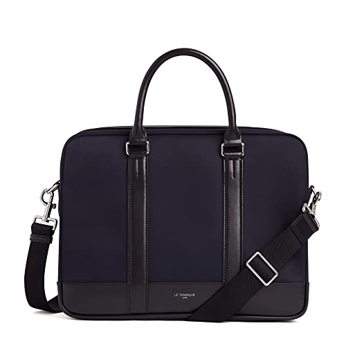 Le Tanneur Gaspard Tgas4000 sacoche toile et cuir 38,5 cm