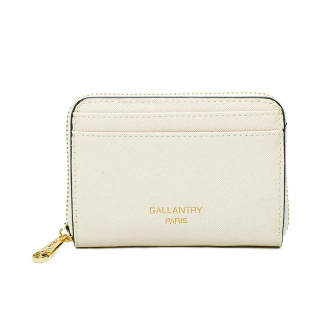 Gallantry Accessoires petit portefeuille beige similicuir 13 cm