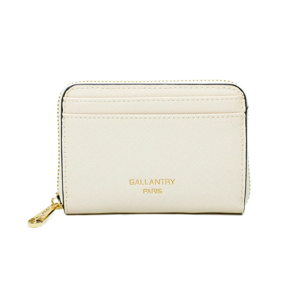 Gallantry Accessoires petit portefeuille beige similicuir 13 cm