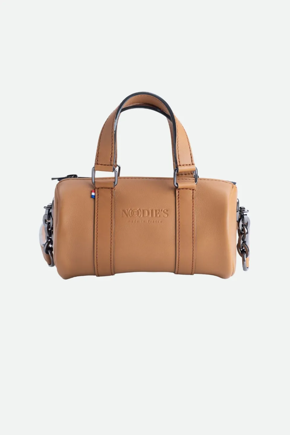 Nodie's Jim nano sac bowling cuir camel lisse