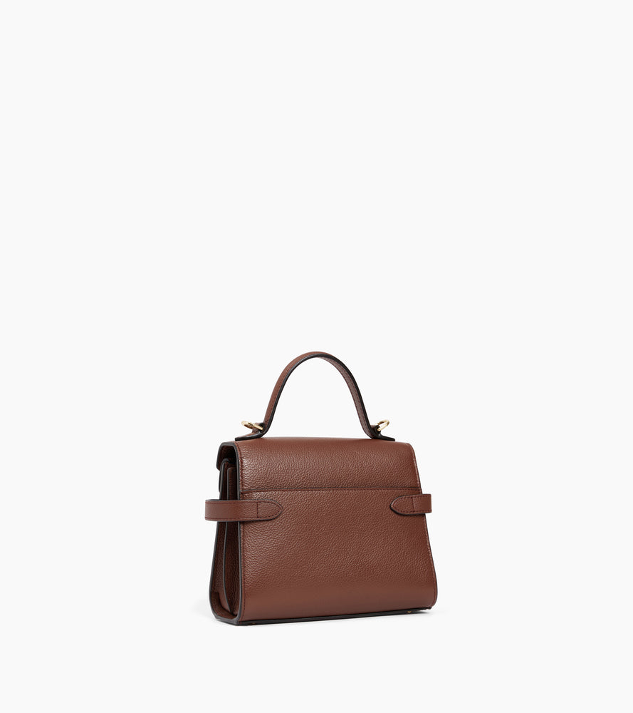 Le Tanneur Emilie petit sac à main cuir grainé double rabat