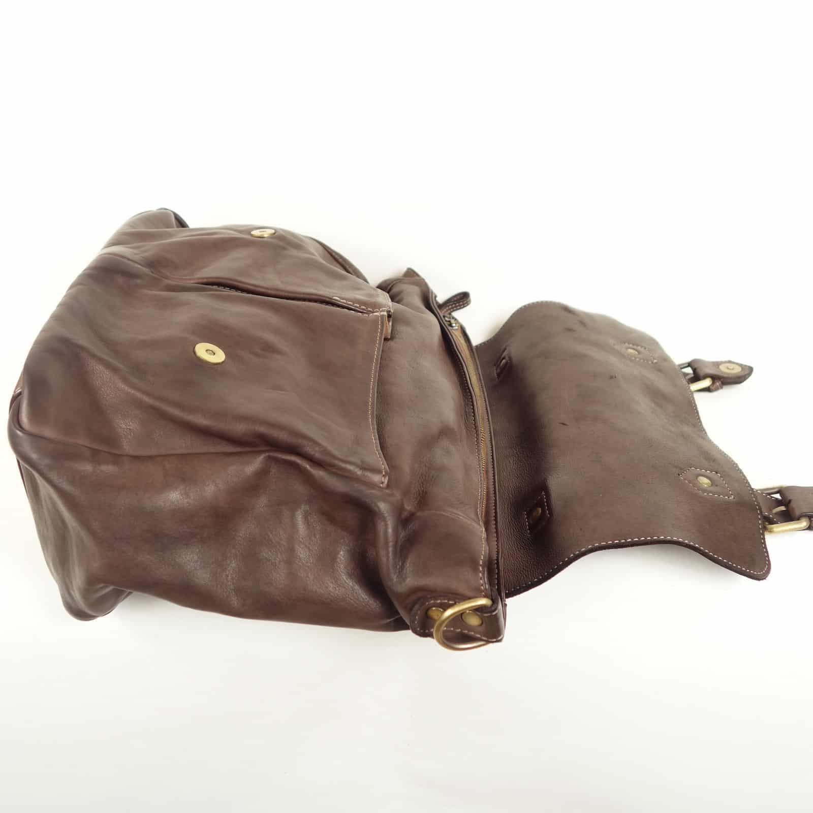 Collection Esprit Cuir Toni sac cuir marron vintage 15 pouces