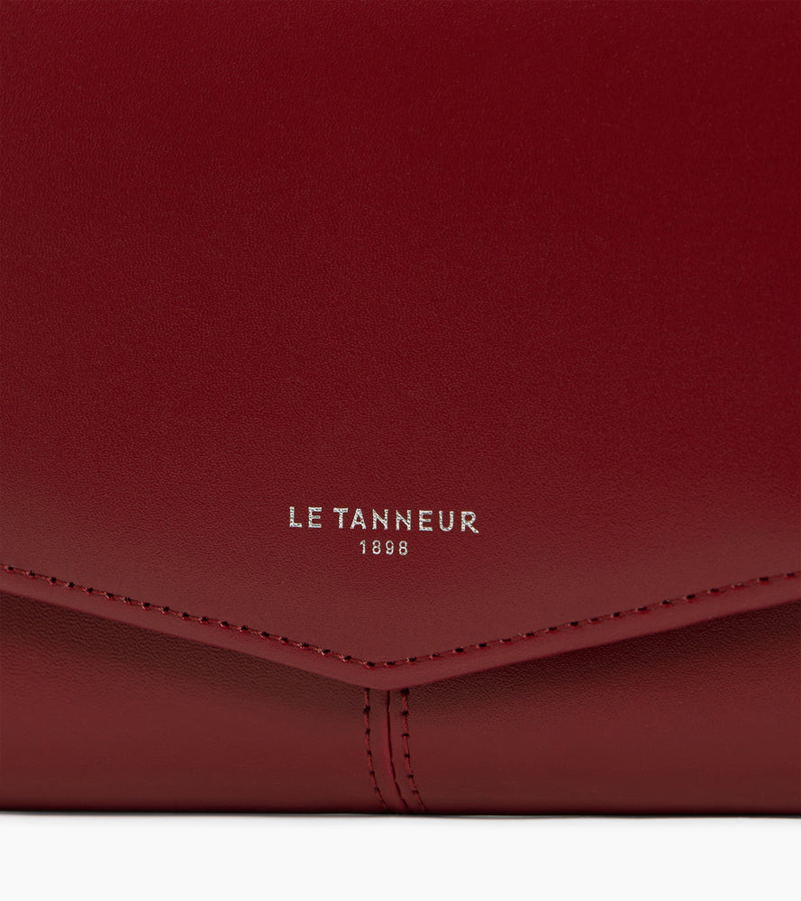 Le Tanneur Charlotte portefeuille cuir lisse Revolution red zippé