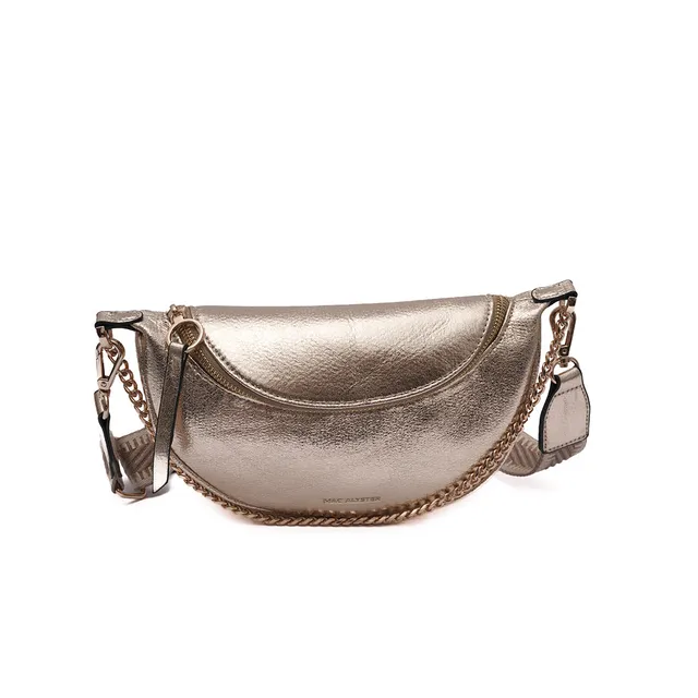 Mac Alyster Basic Grand Sac Banane Doré Synthétique
