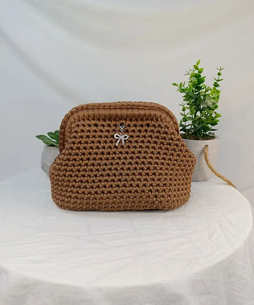 Takiri Mona TK532 sac à main marron bandoulière métal