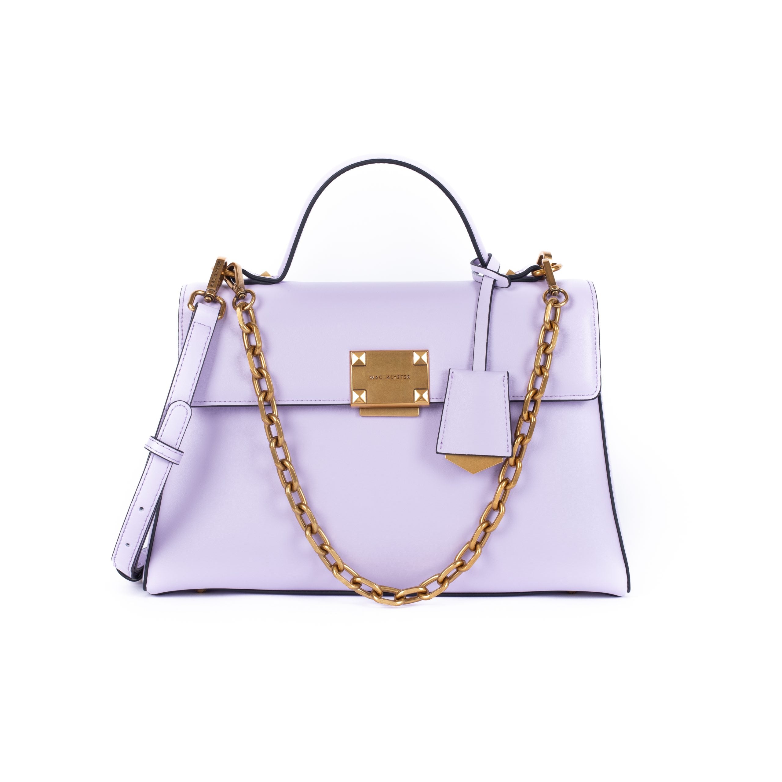MAC ALYSTER Mélyssa sac à main Lilas cuir 30x9x19,5 cm