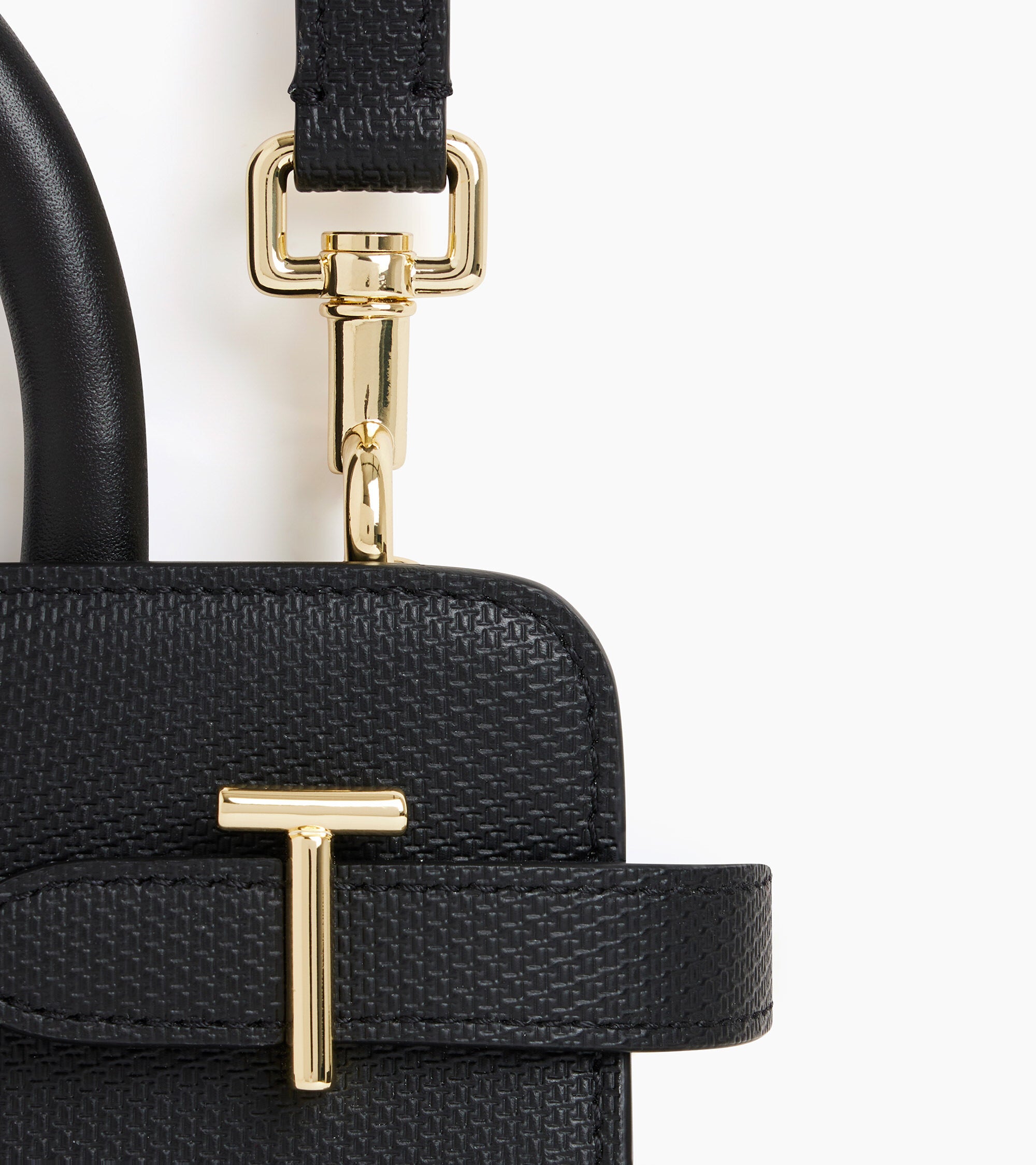 Le Tanneur Emilie petit sac cuir noir signature T