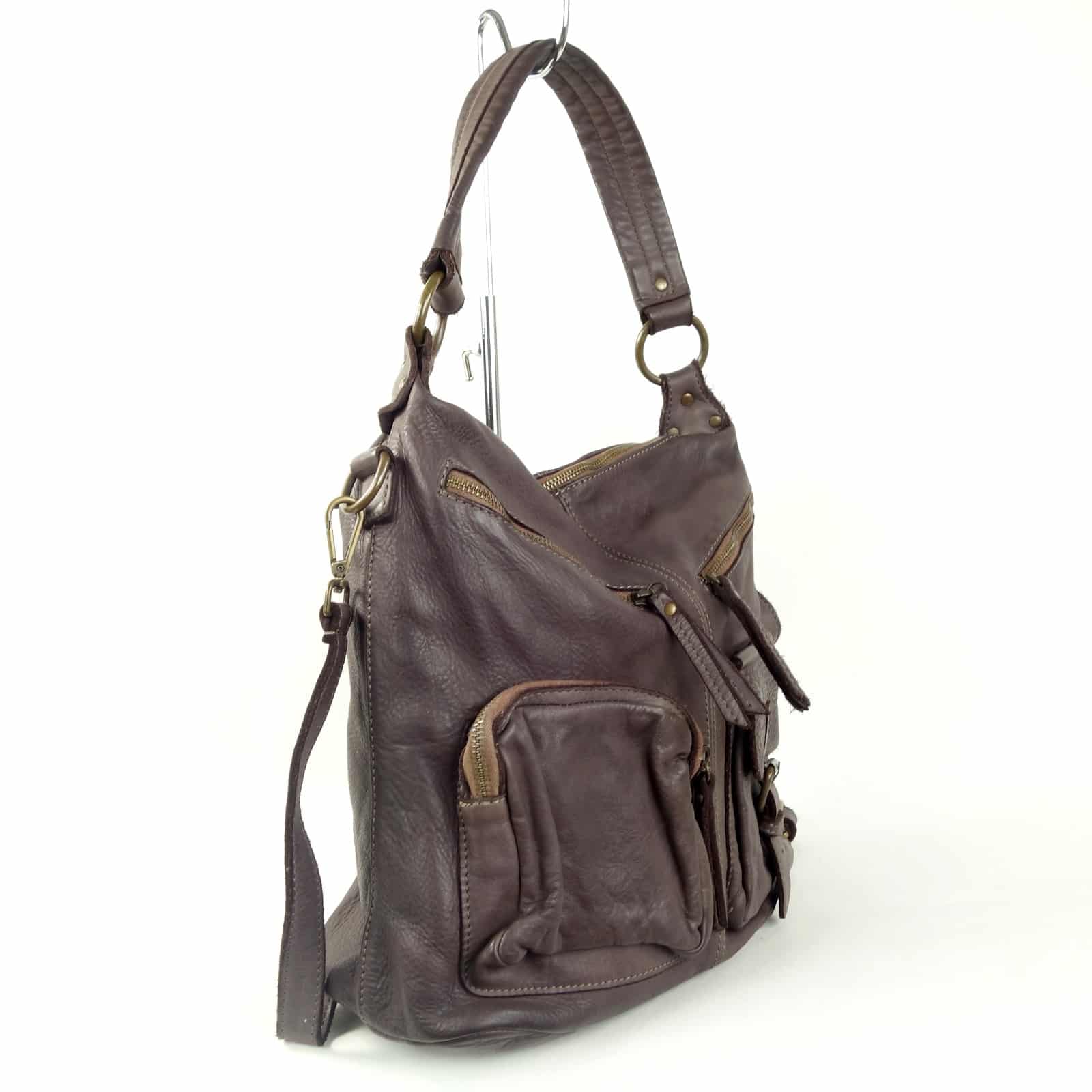 Collection Esprit Cuir STELLA sac épaule cuir marron vintage