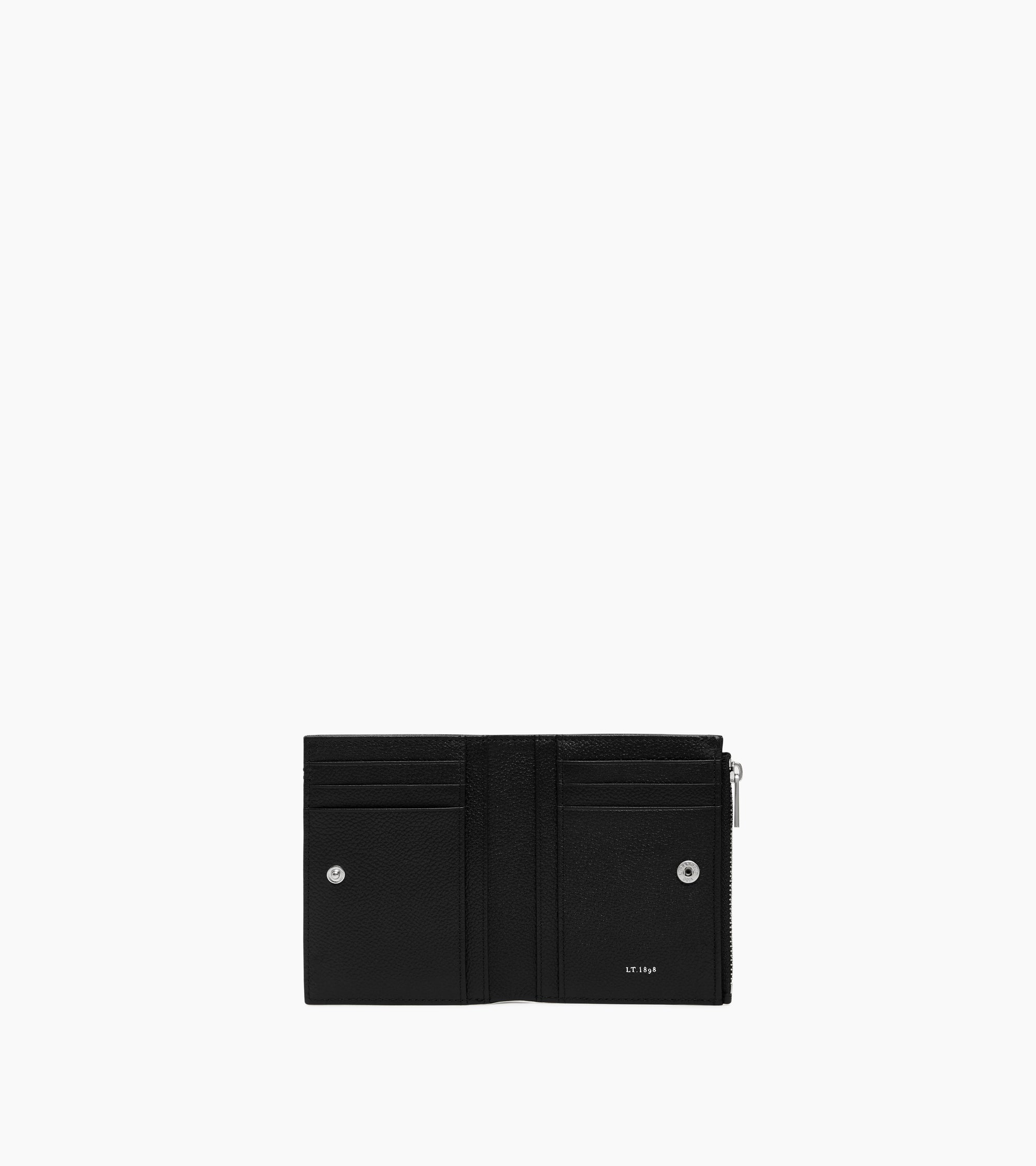 Le Tanneur Lucien petit portefeuille cuir grainé noir zippé