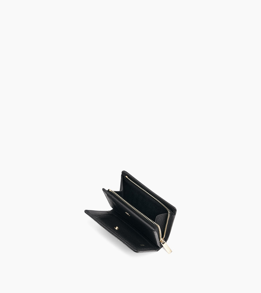 Le Tanneur Ella petit portefeuille cuir grainé noir Black