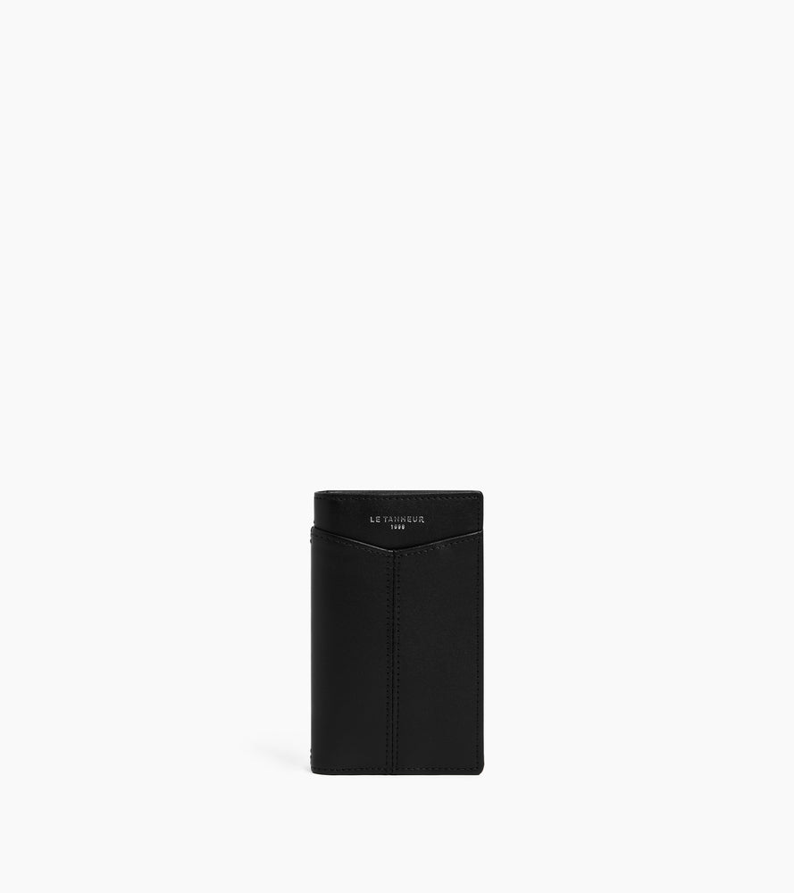 Le Tanneur Charlotte porte-cartes vertical cuir lisse noir anti-RFID