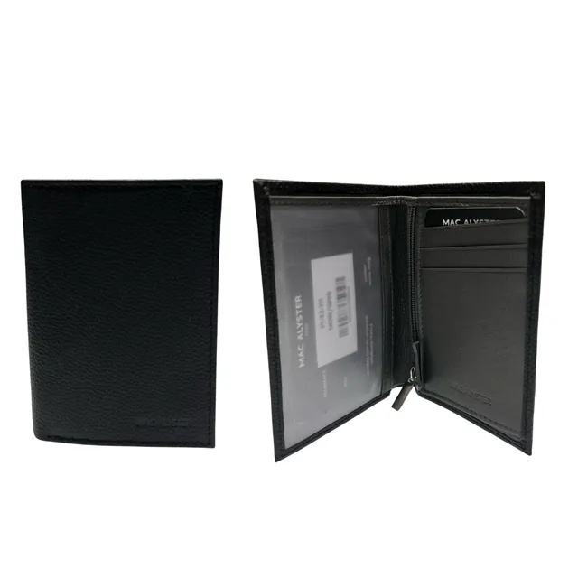 Mac Alyster Dandy portefeuille petit noir grainé