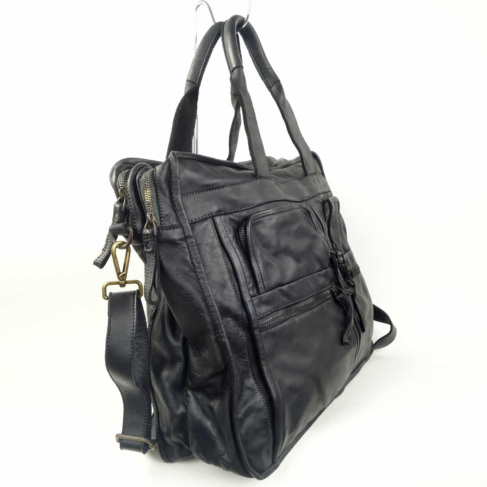 Collection Esprit Cuir Aurelio sac ordinateur cuir noir 17"