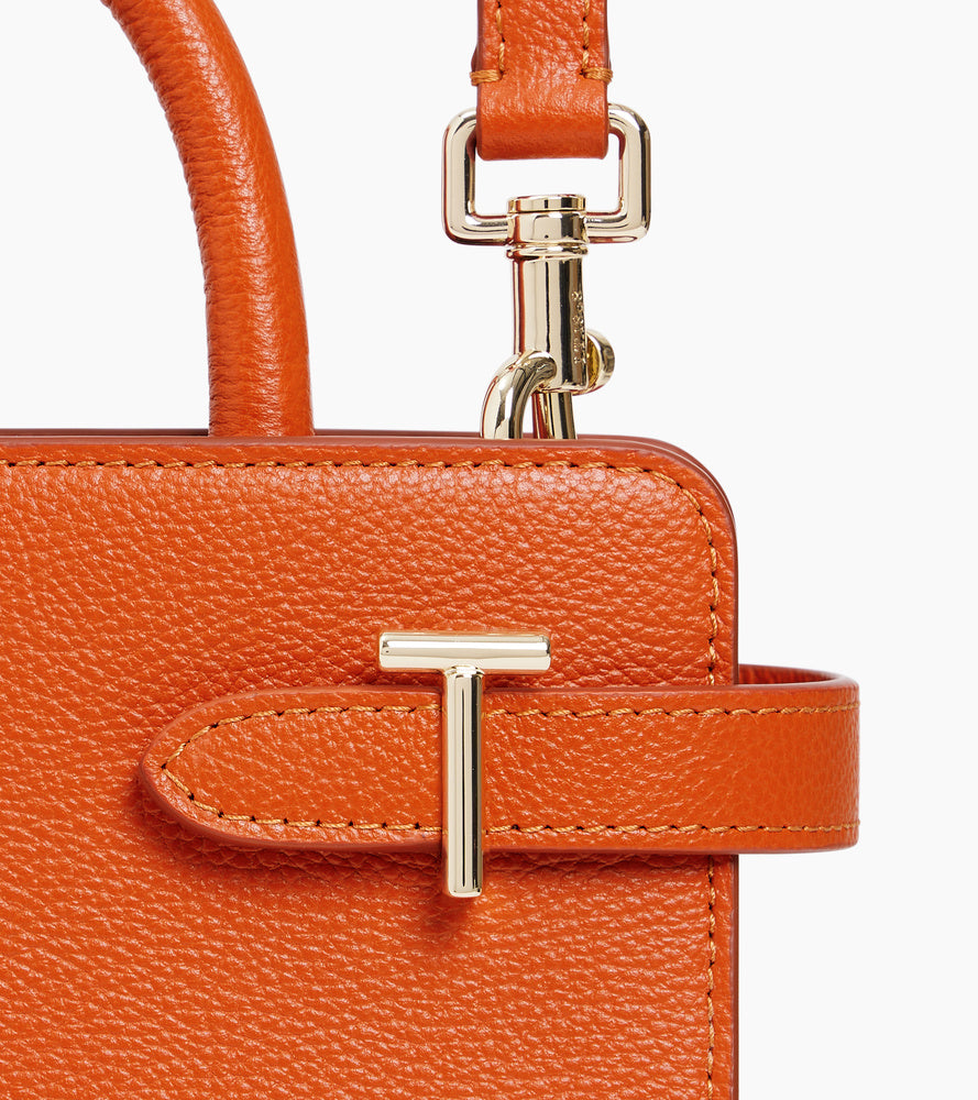 Le Tanneur Emilie Petit Sac à Main Cuir Grainé 3 Compartiments