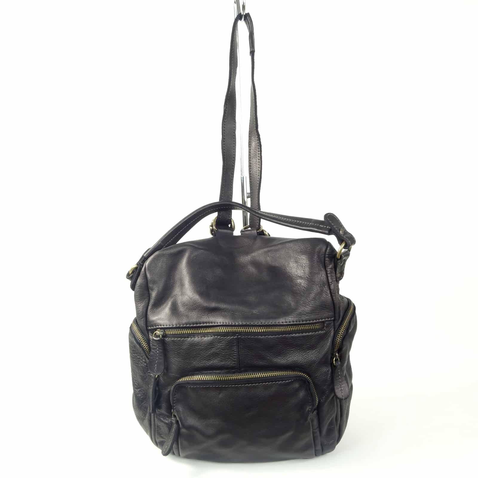 Collection Esprit Cuir Milo sac à dos cuir noir vintage