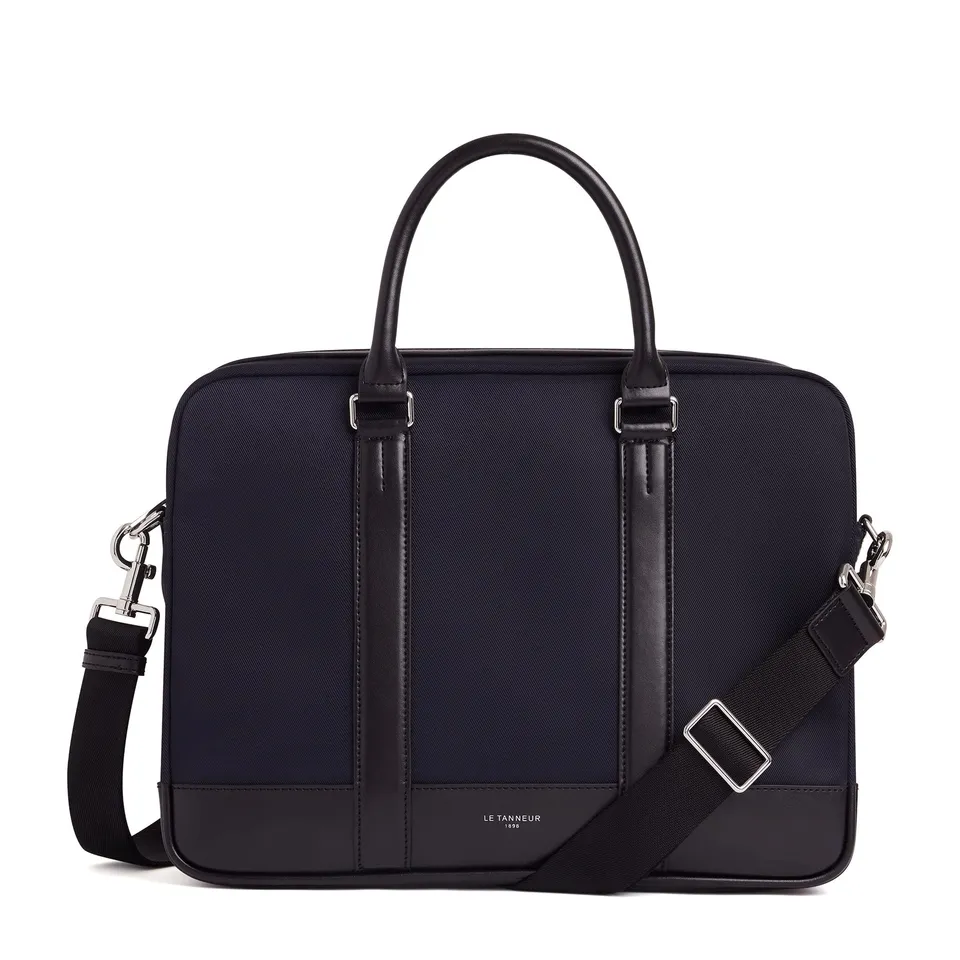 Le Tanneur Gaspard Tgas4000 sacoche toile et cuir 38,5 cm