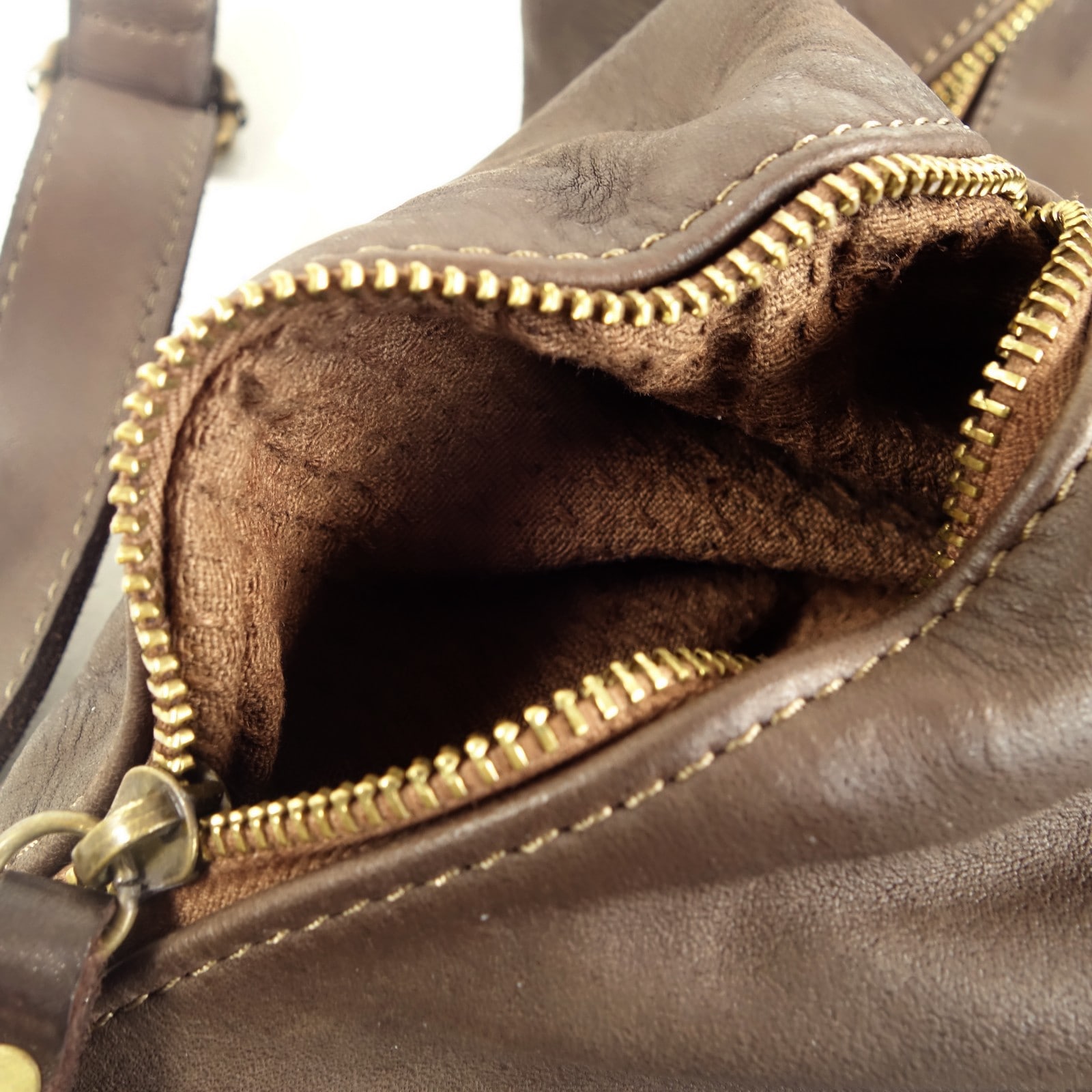 Collection Esprit Cuir Oliver sac banane XL marron cuir vintage