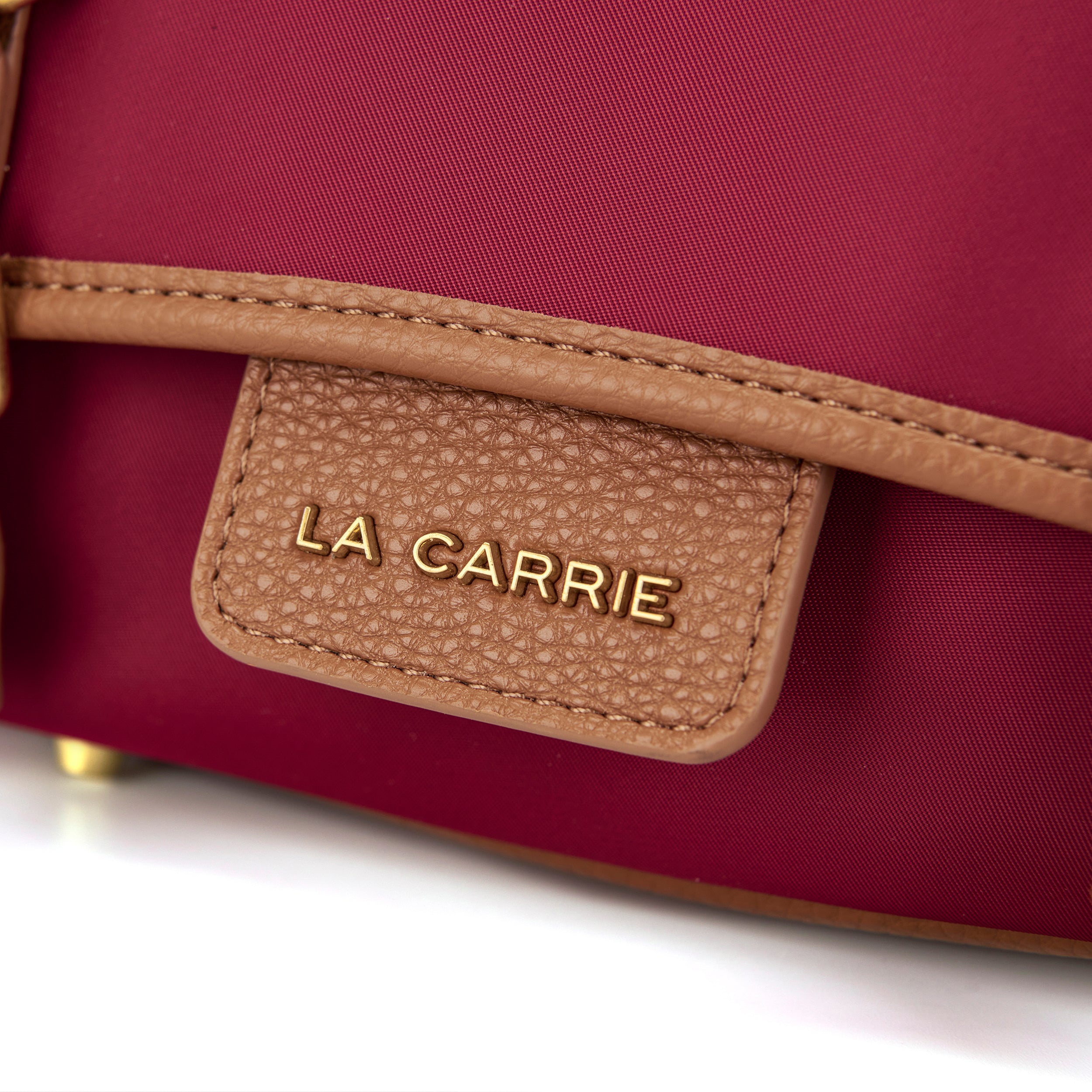 La Carrie Bag Atena Dark Wave cabas nylon burgundy