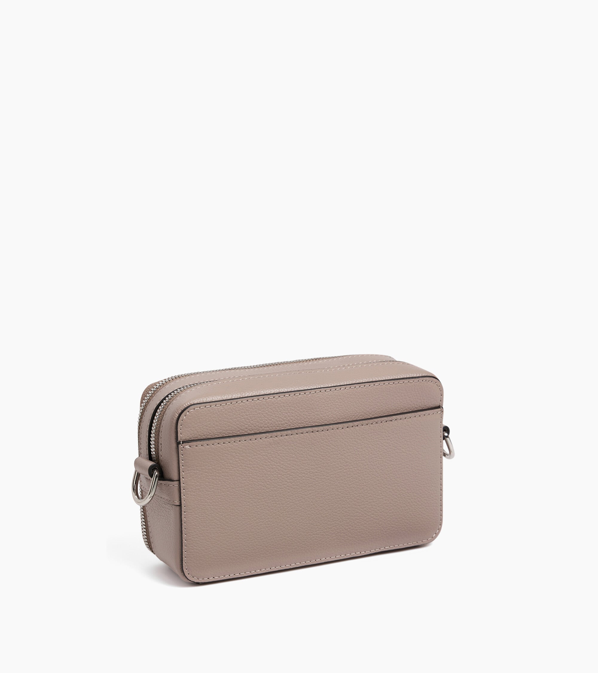 Le Tanneur Emile petite sacoche 2 compartiments cuir grainé gris