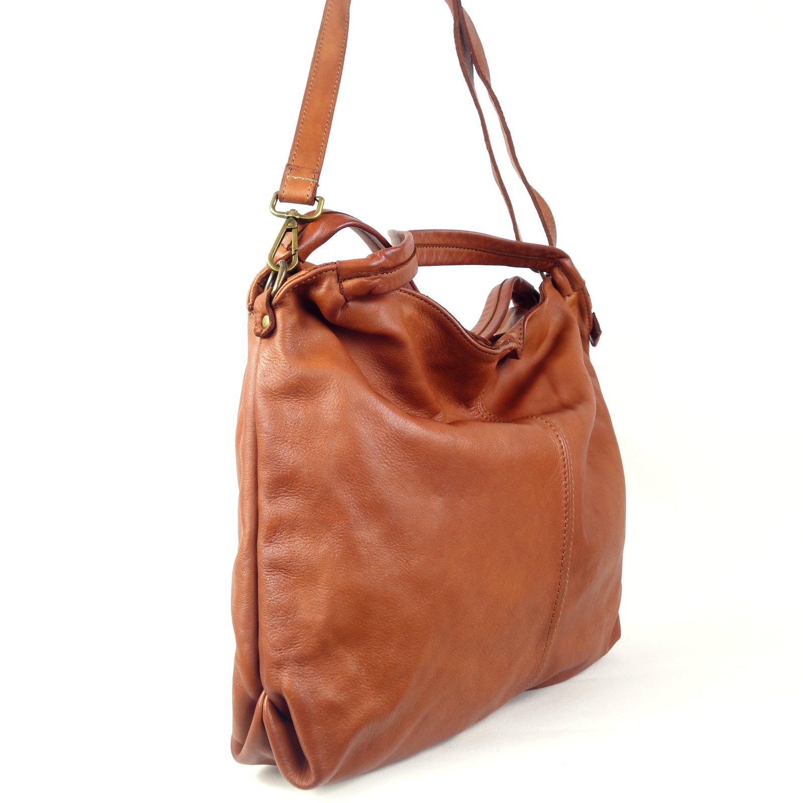 Collection Esprit Cuir Olympia grand sac cuir cognac A4