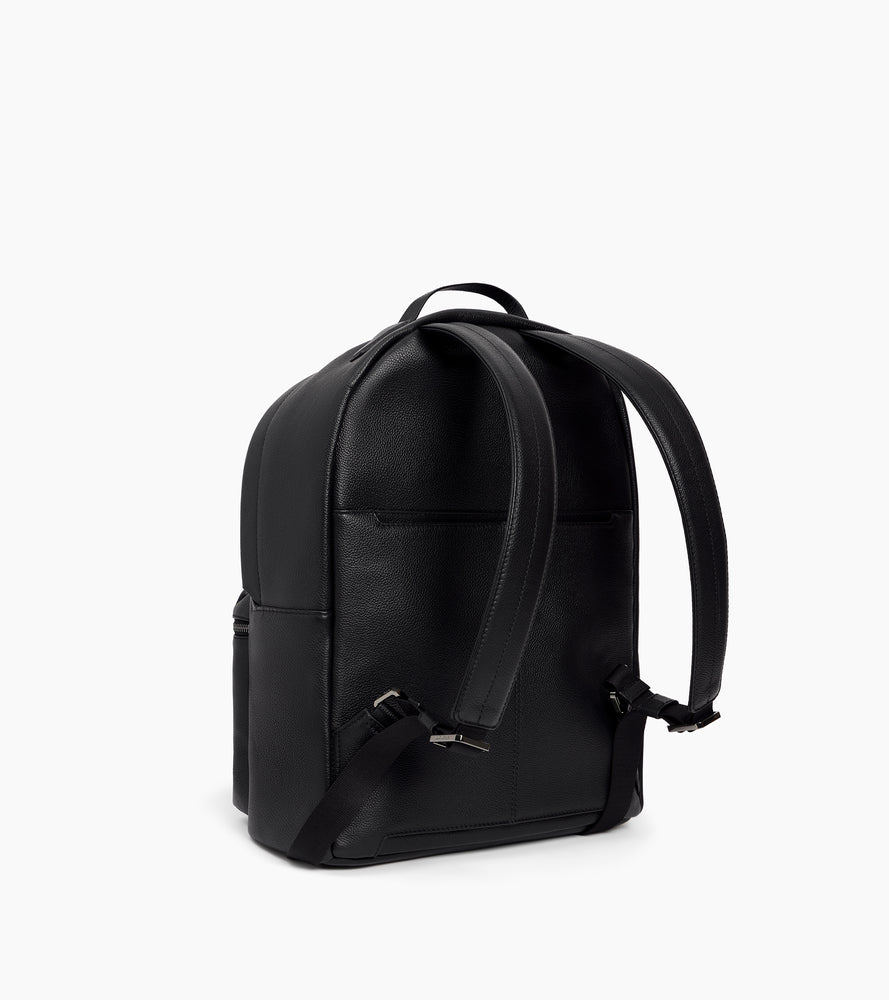 Le Tanneur Marceau sac à dos cuir grainé noir 14"