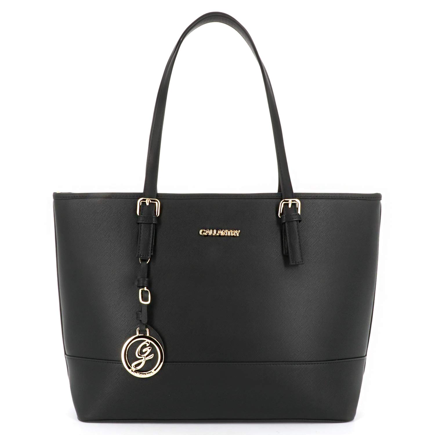 Gallantry Cabas Tote Bag XL A4 blanc noir rayé 45 cm