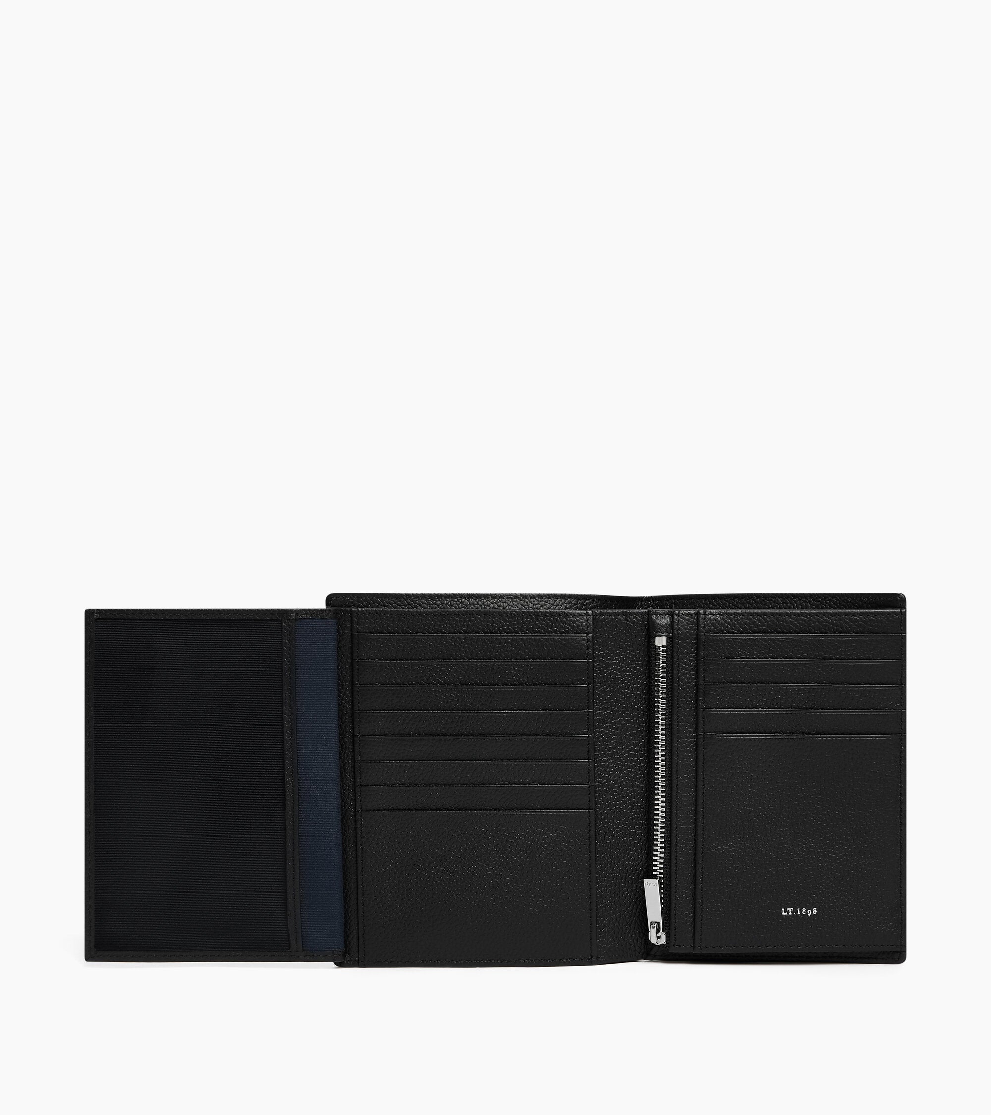 Le Tanneur Lucien grand portefeuille cuir grainé noir