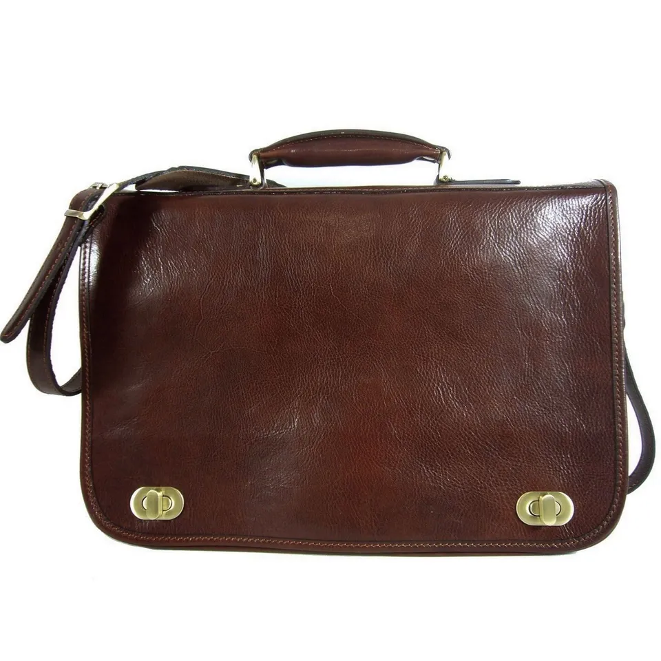 Collection Esprit Cuir GIACOMO porte-document cuir marron A4 PC 15