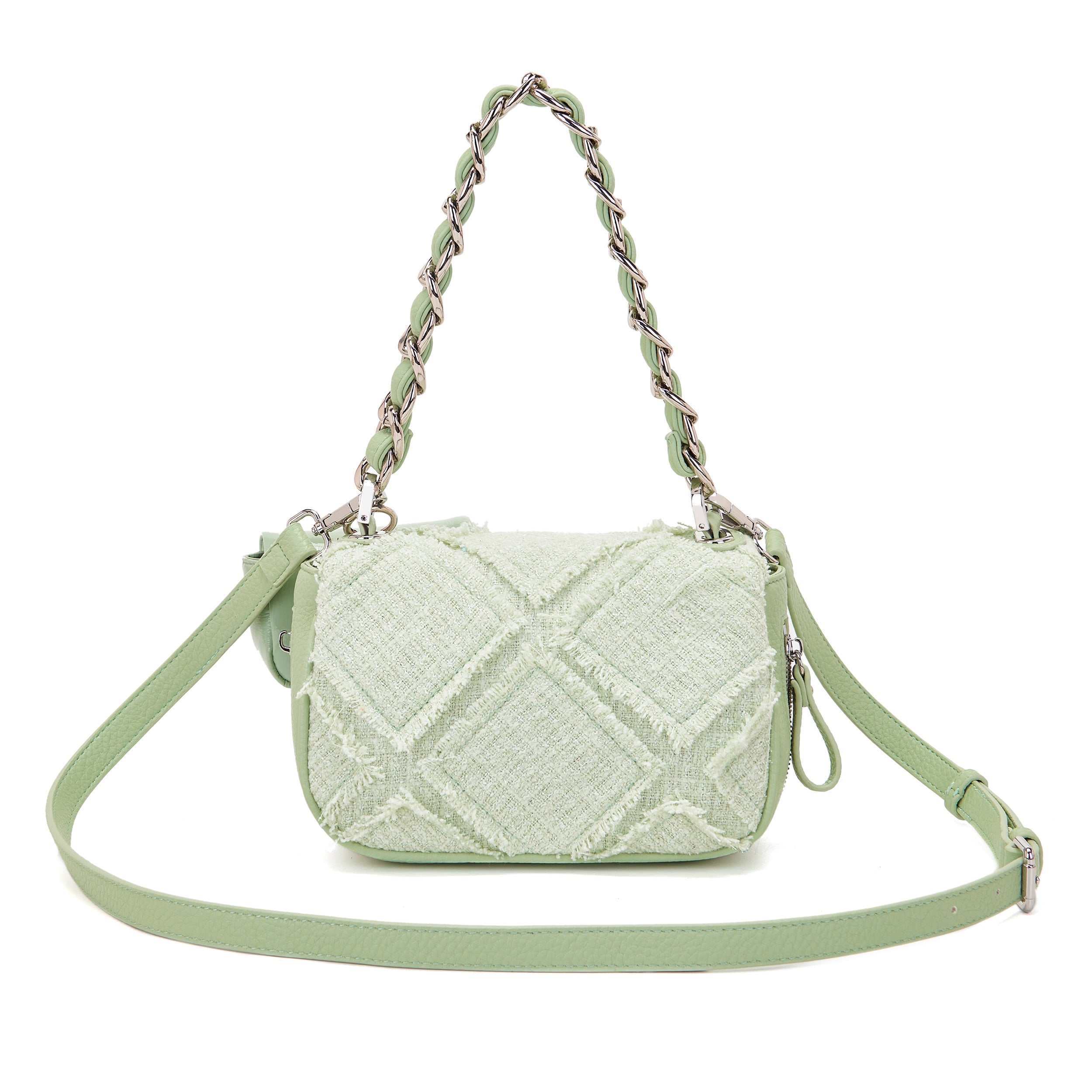 La Carrie Isabel Cross sac bandoulière vert canvas 21x11x13cm