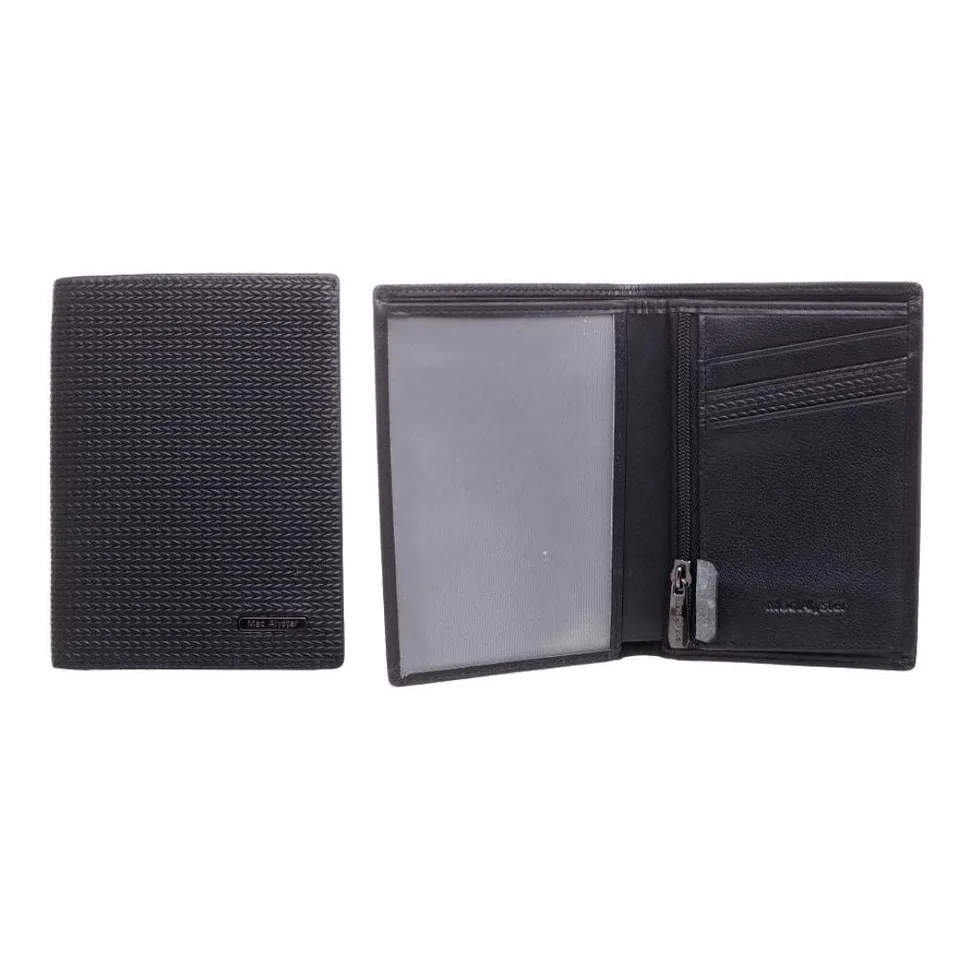 MAC ALYSTER Cambridge petit portefeuille noir chevrons
