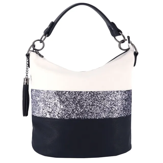 Gallantry Bandoulière sac paillettes bleu blanc soirée PU