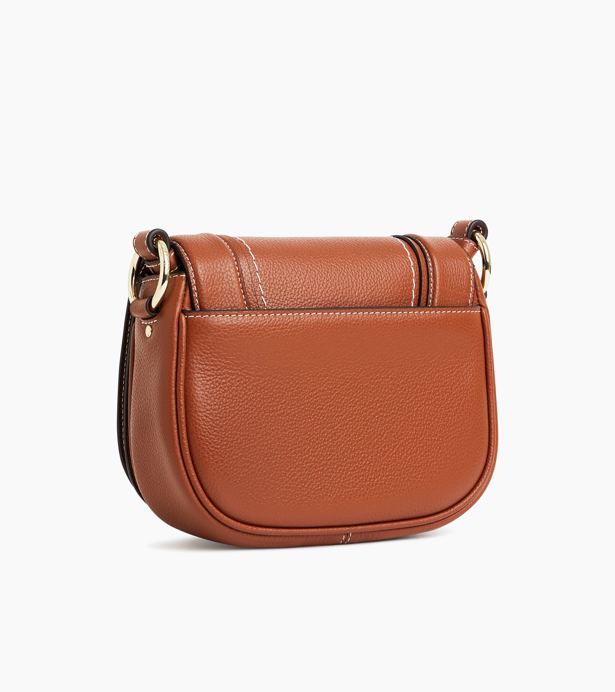 Le Tanneur Ella sac bandoulière cuir grainé Mahogany Brown