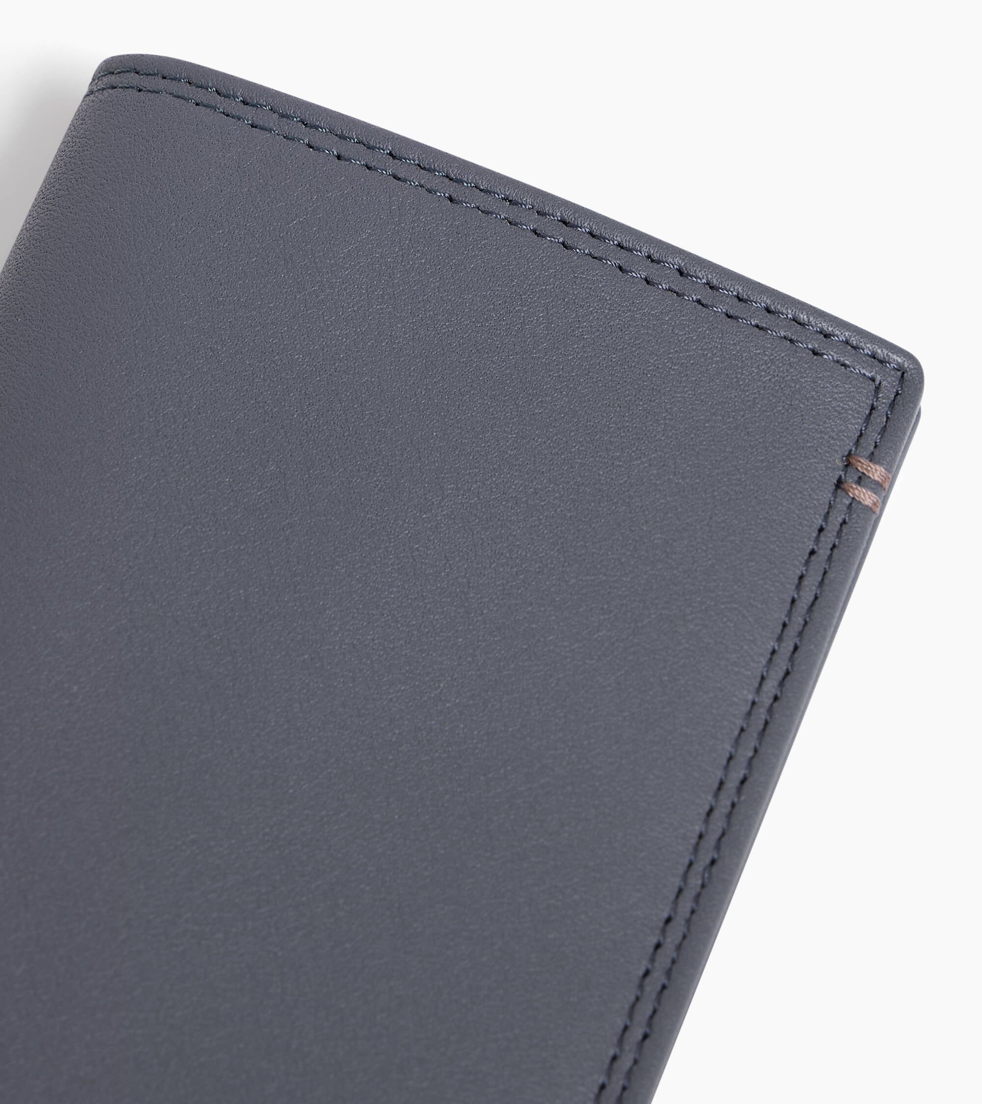Le Tanneur Martin porte-cartes cuir vertical bleu acier