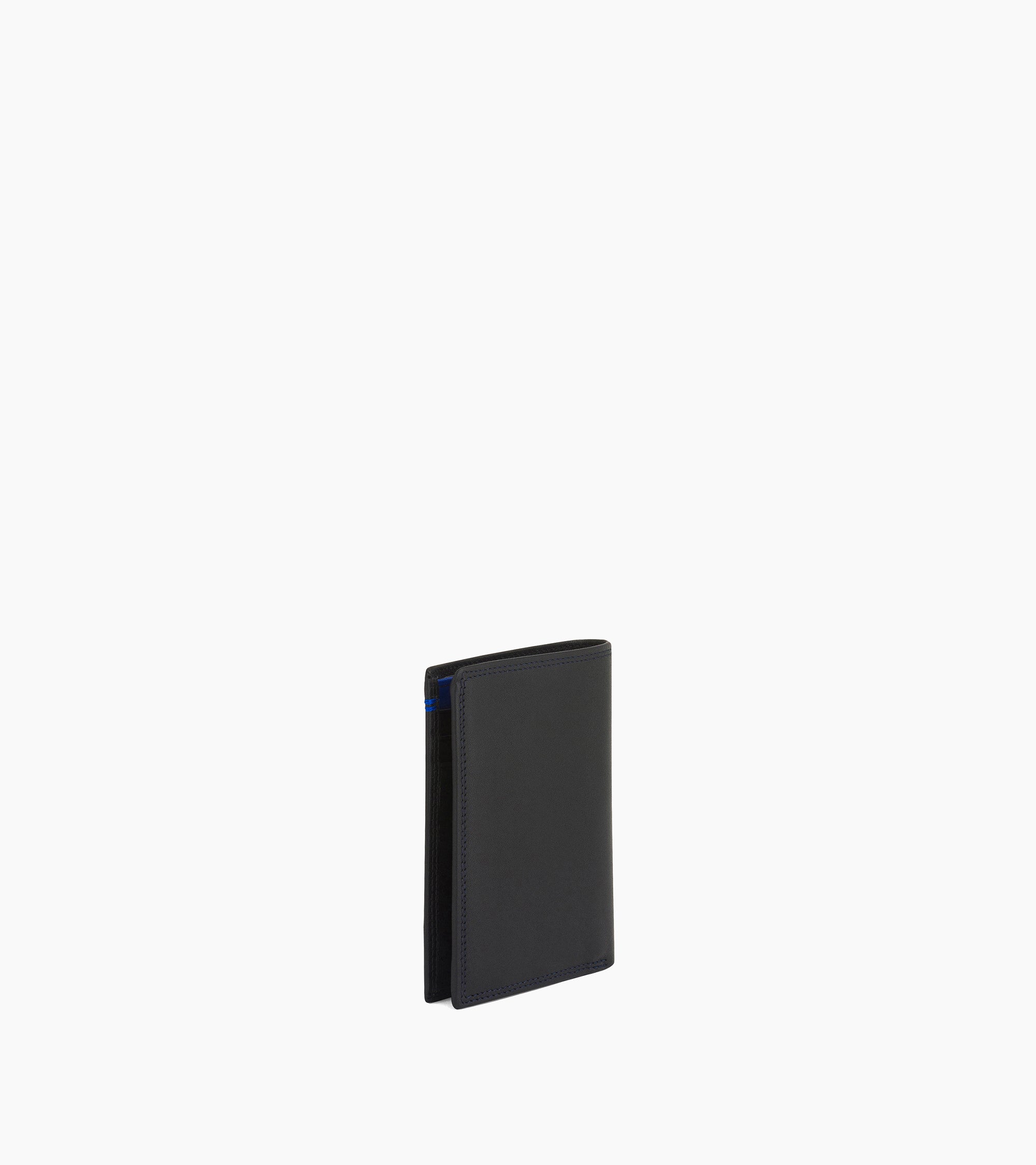 Le Tanneur Martin petit portefeuille vertical zippé cuir noir