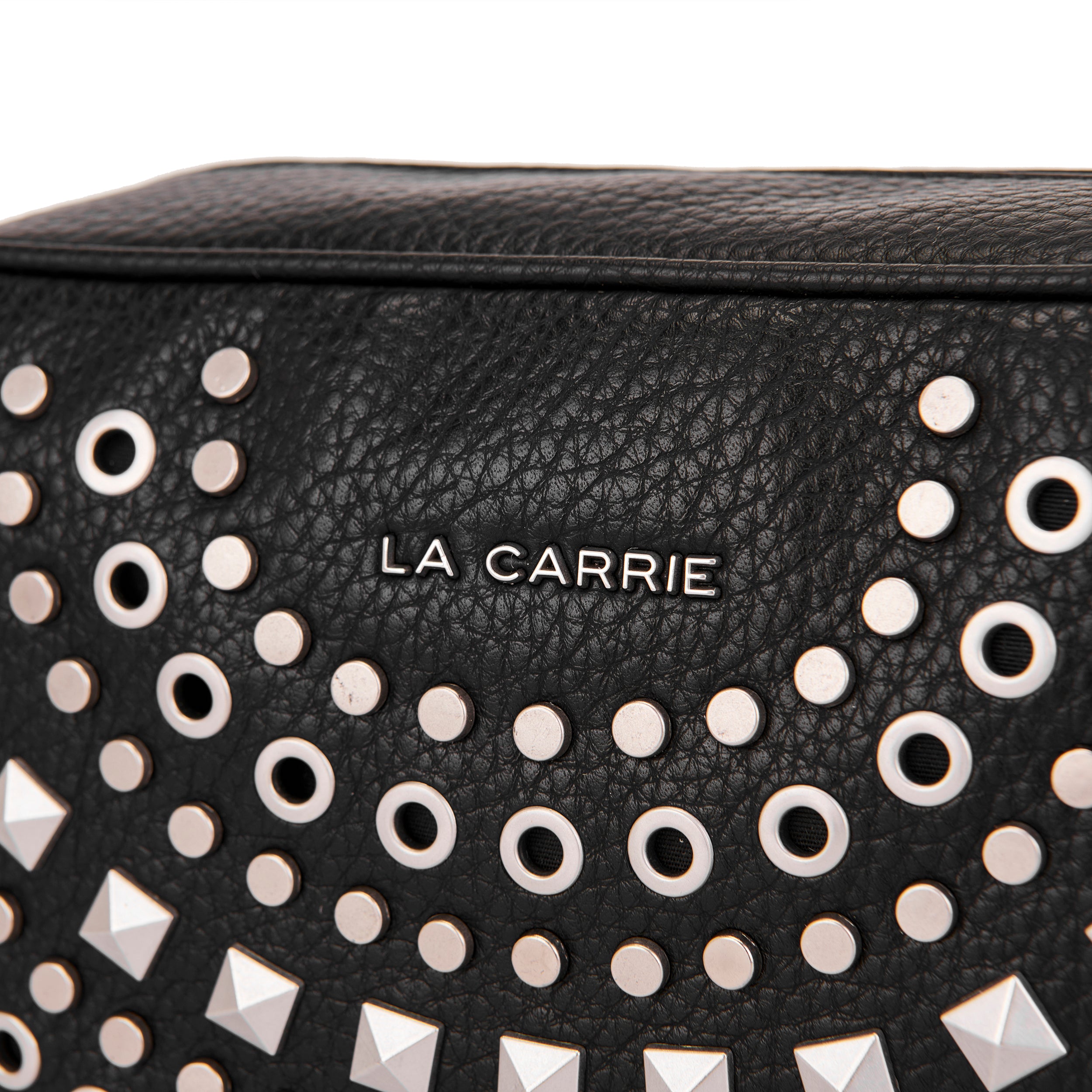 La Carrie Solid sac à main noir clouté chaîne