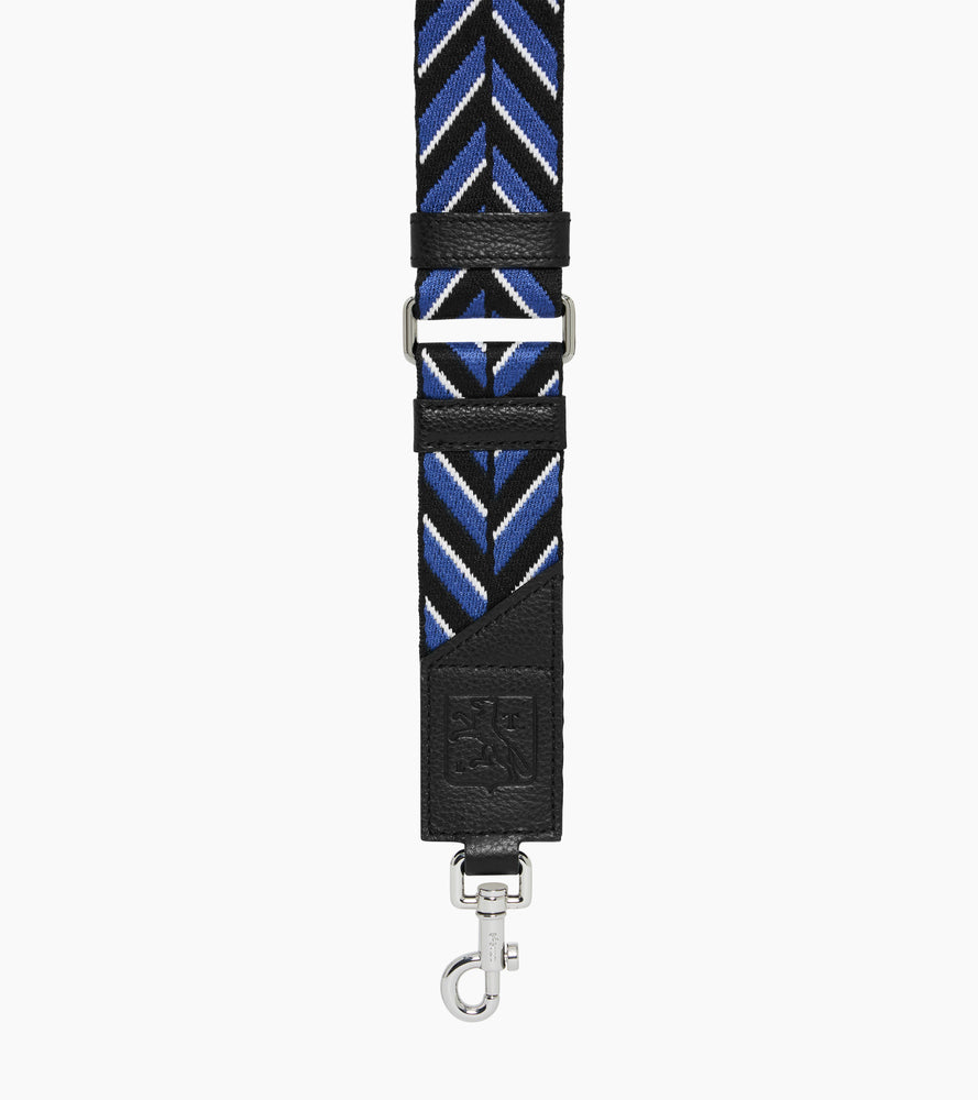 Le Tanneur Bandoulière Rayures Noir Bleu Blanc