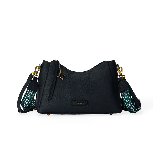 MAC ALYSTER Giulia sac besace cuir noir bandoulière