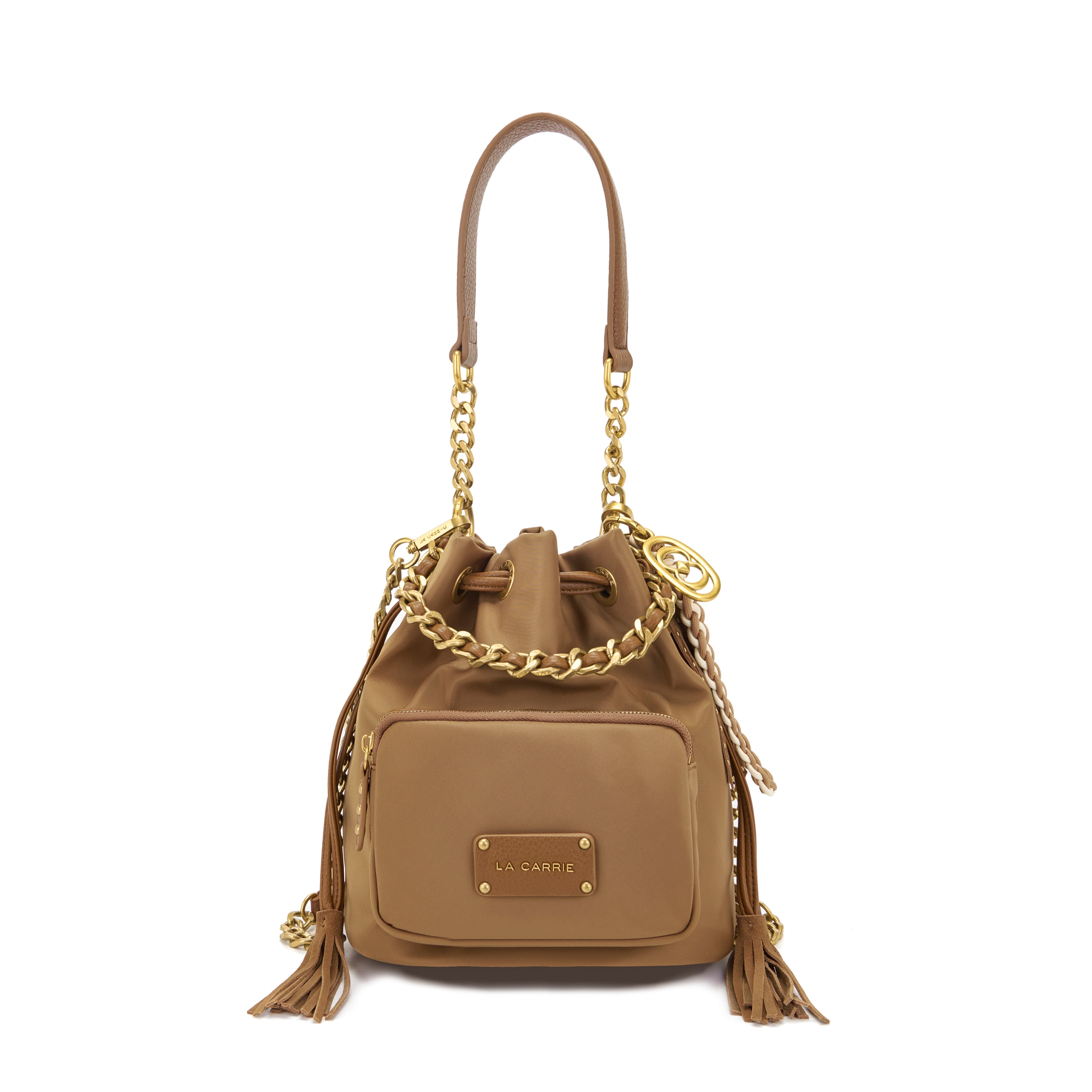 La Carrie Dark Wave sac seau camel 24x17x26 nylon PU