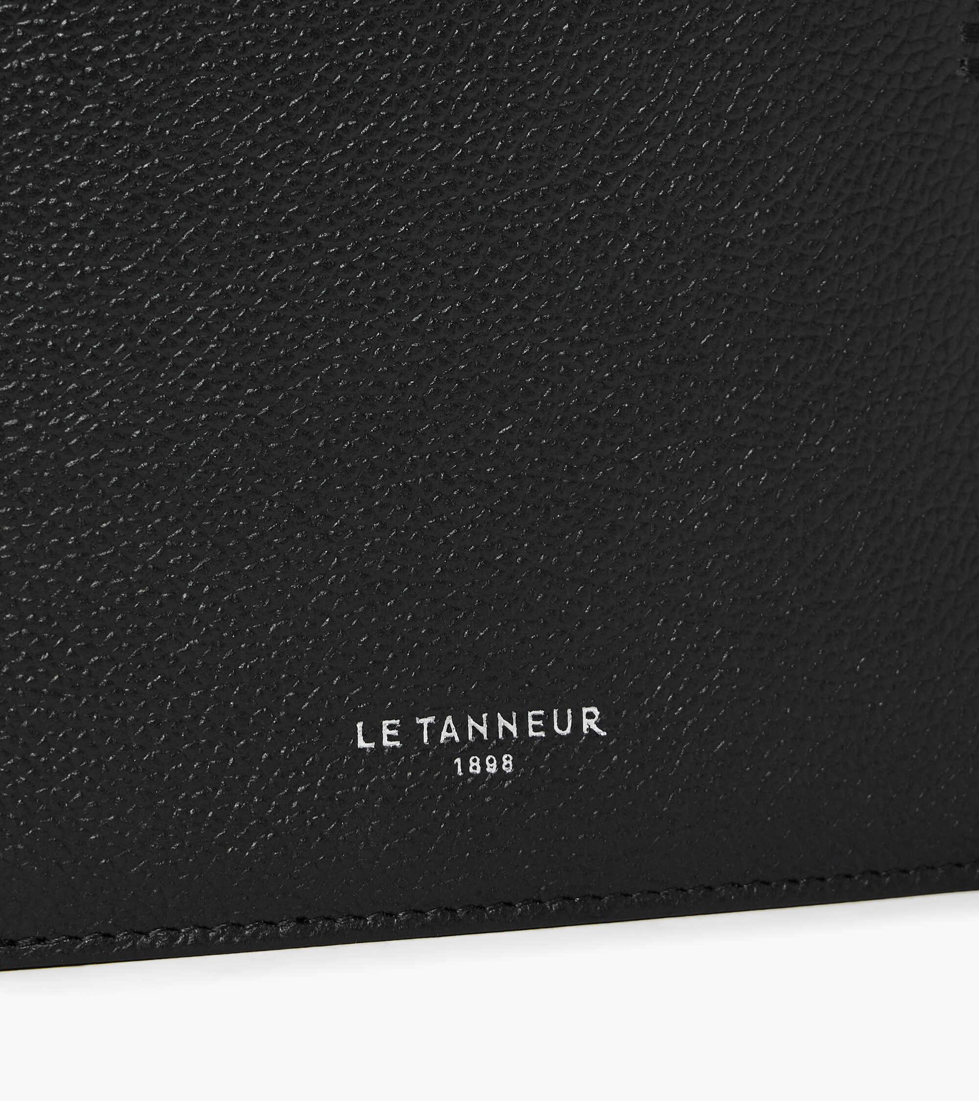 Le Tanneur Lucien portefeuille zippé cuir grainé noir