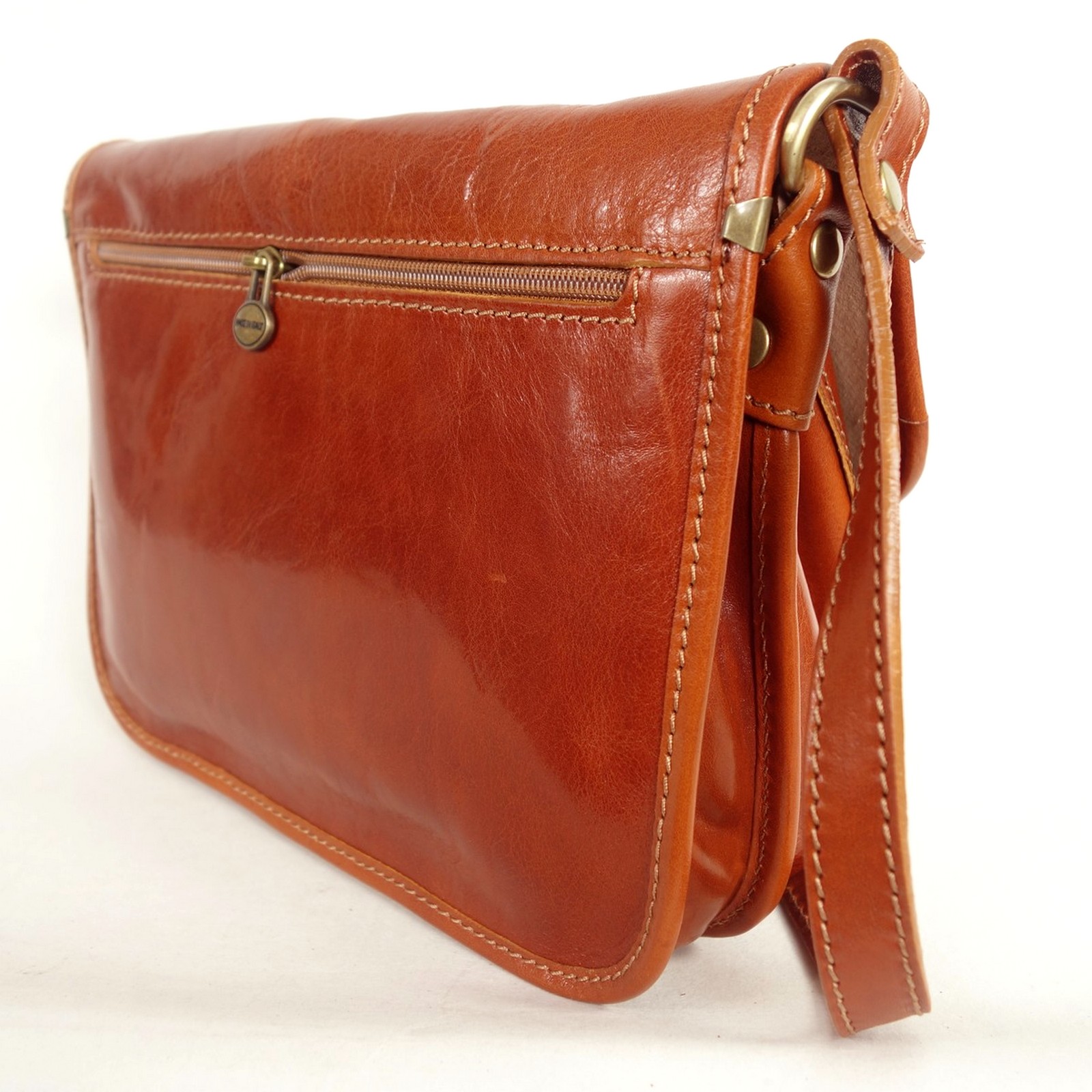 Esprit Cuir Lisbona besace cuir cognac mini