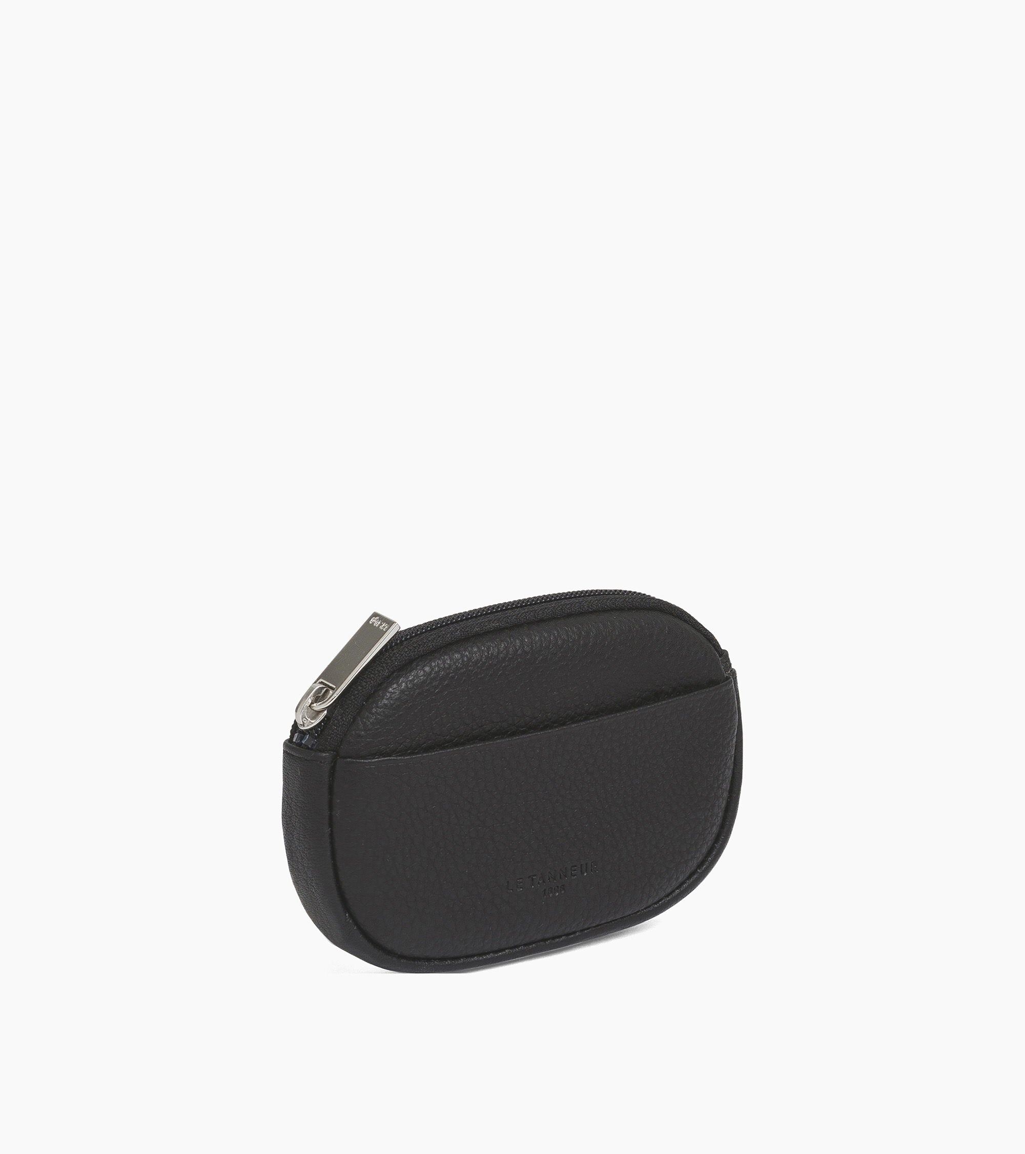 Le Tanneur Charles porte-monnaie cuir grainé noir zippé