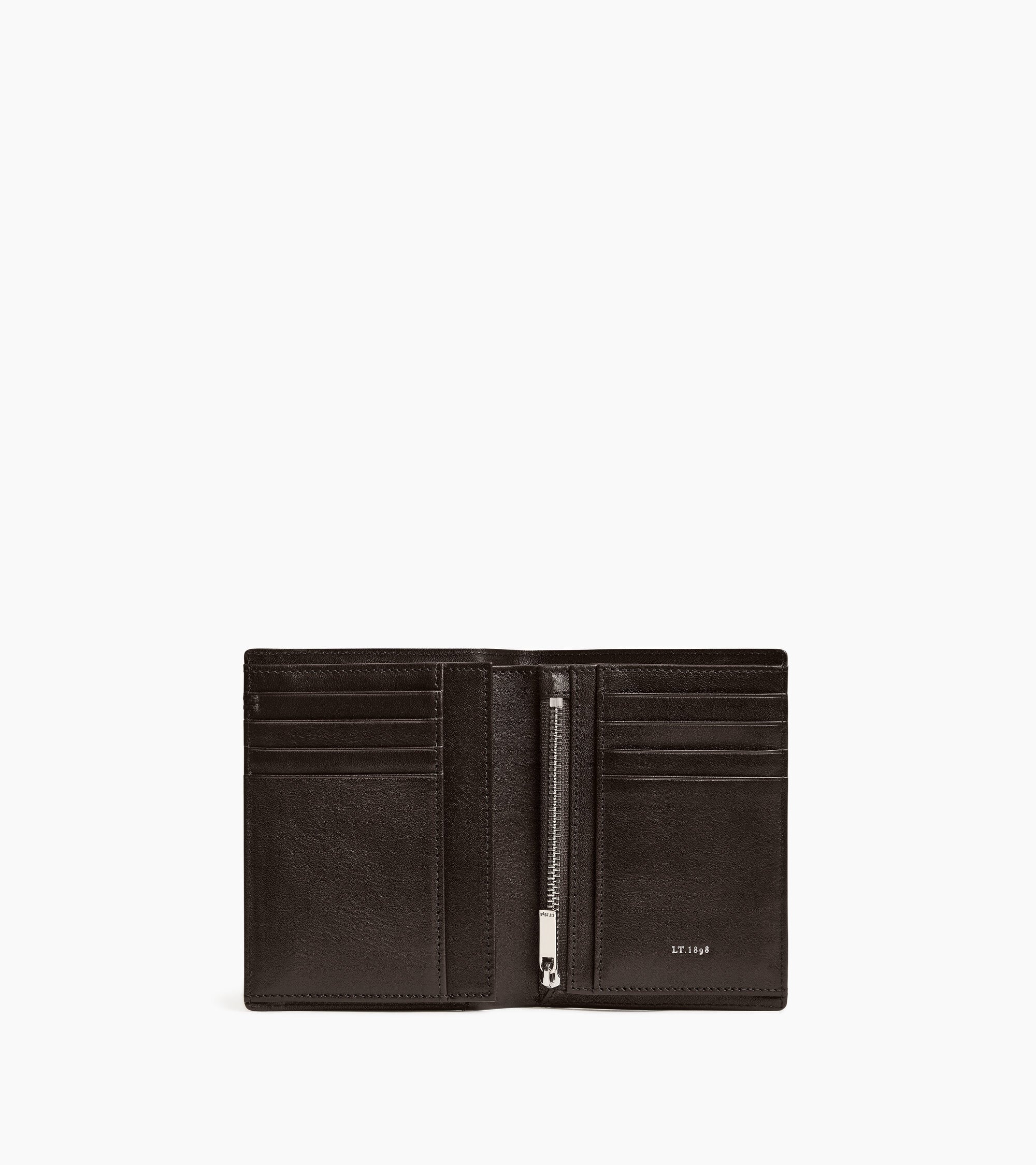 Le Tanneur Lucien portefeuille zippé 2 volets cuir huilé Brown Coffee