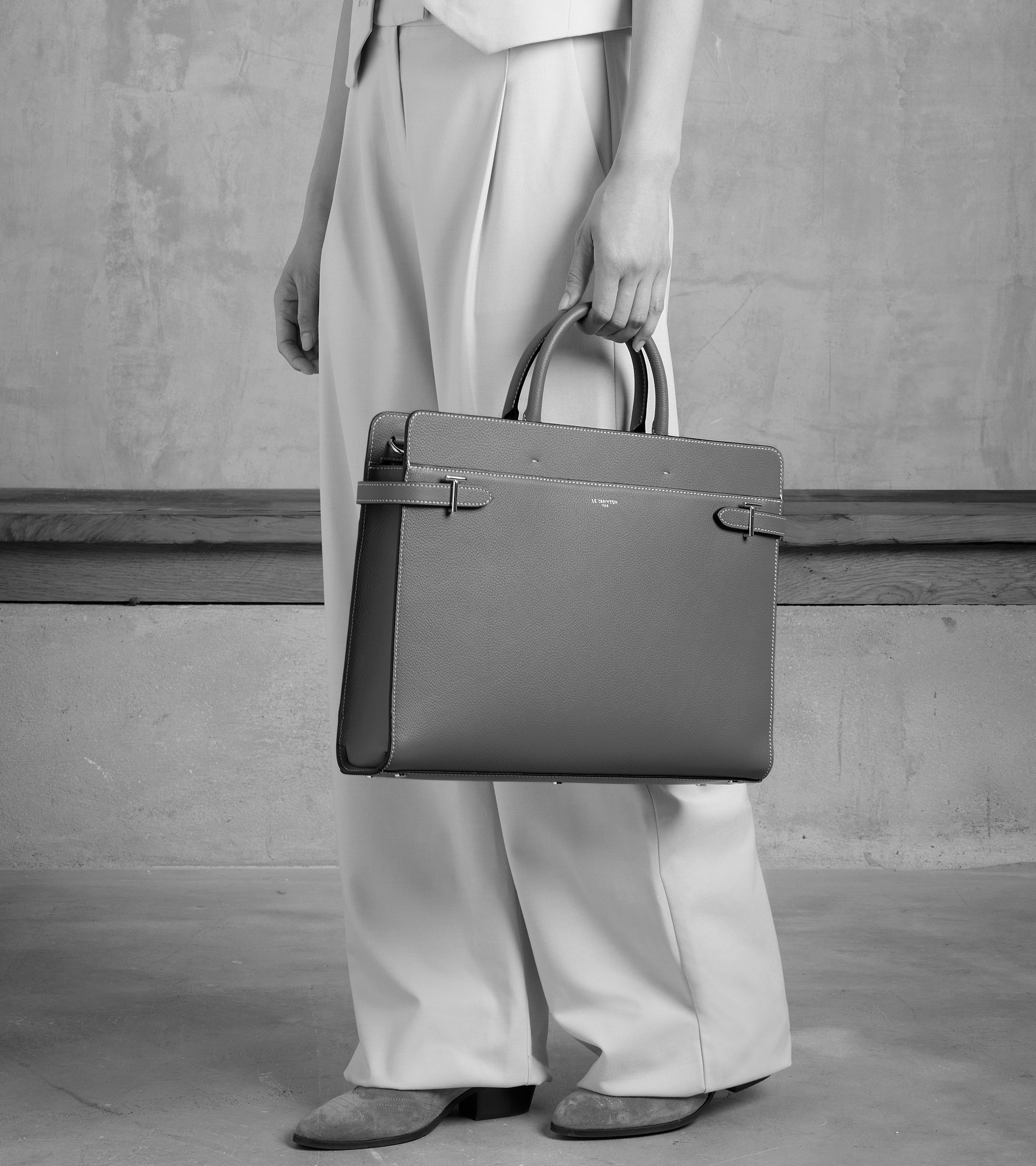 Le Tanneur Emilie porte-documents cuir 15" noir Black