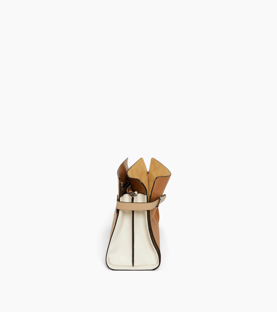 Le Tanneur Emie grand sac épaule cuir lisse nubuck