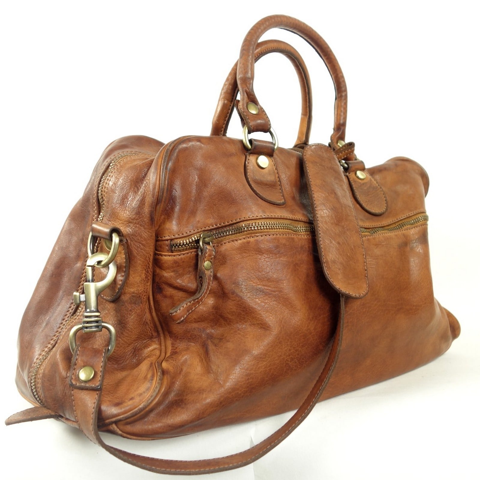 Collection Esprit Cuir Fabio sac 24h cuir naturel vintage