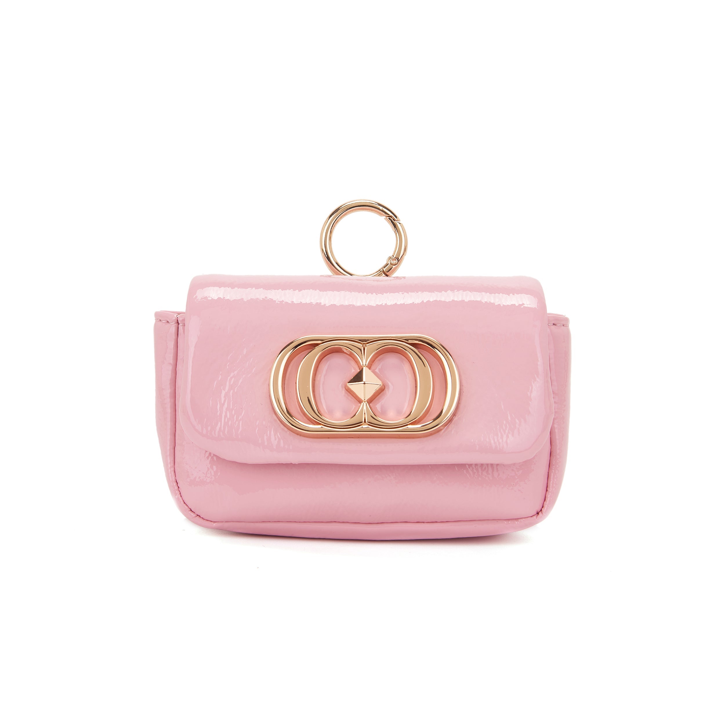 La Carrie Charm breloque mini-sac beige 11x4x7 PU logo